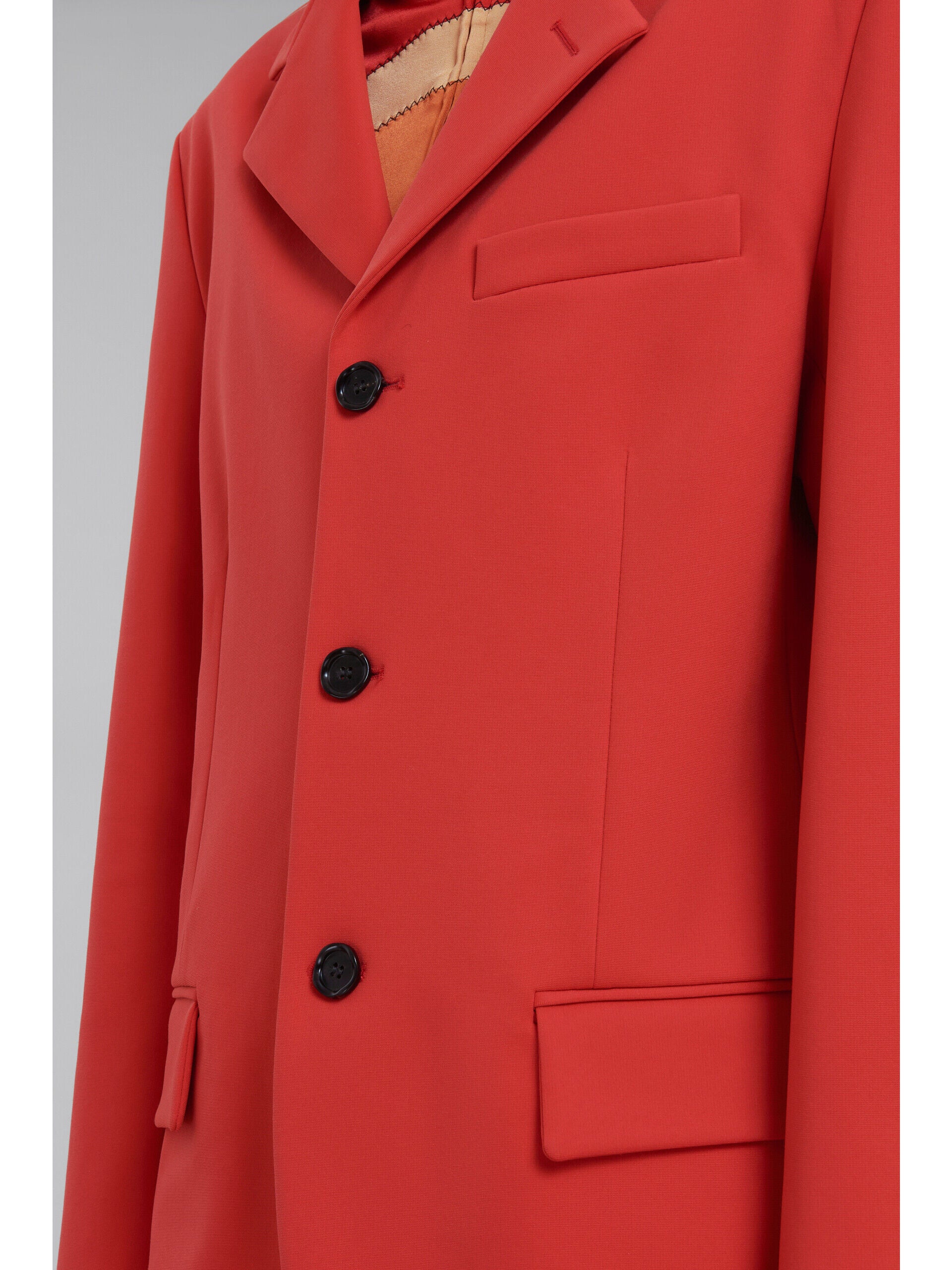 MARNI WOMEN'S RED TAILORED SINGLE-BREASTED BLAZER