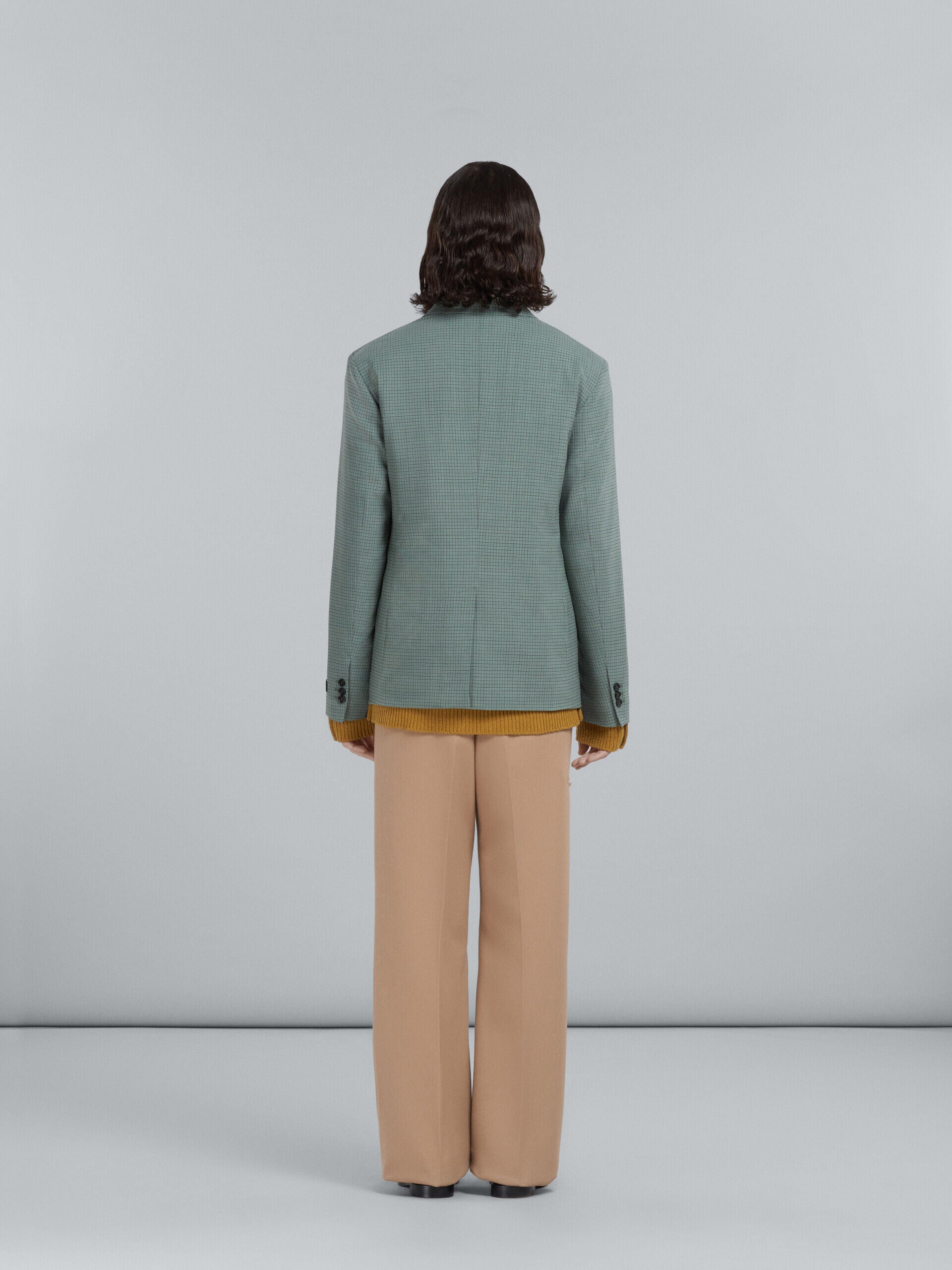 MARNI MEN'S SAGE CHECK THREE-BUTTON BLAZER