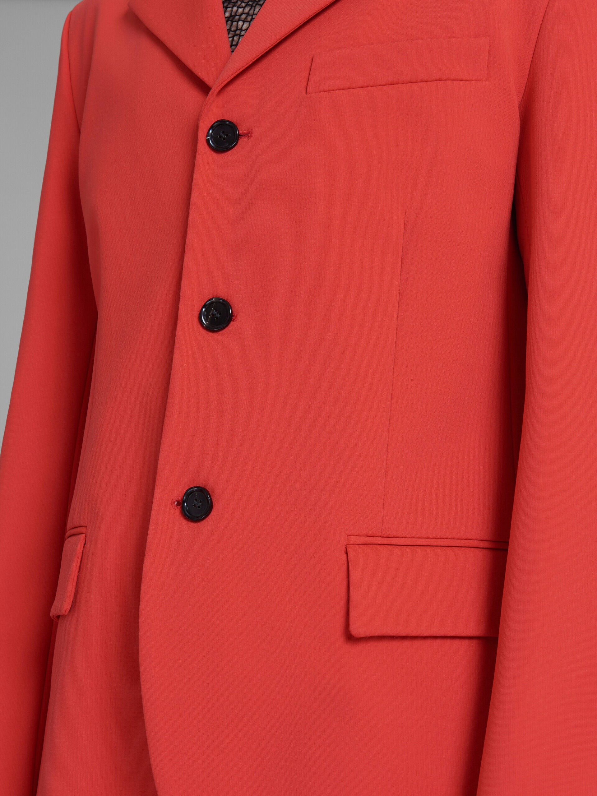 MARNI MEN'S RED TAILORED SINGLE-BREASTED BLAZER