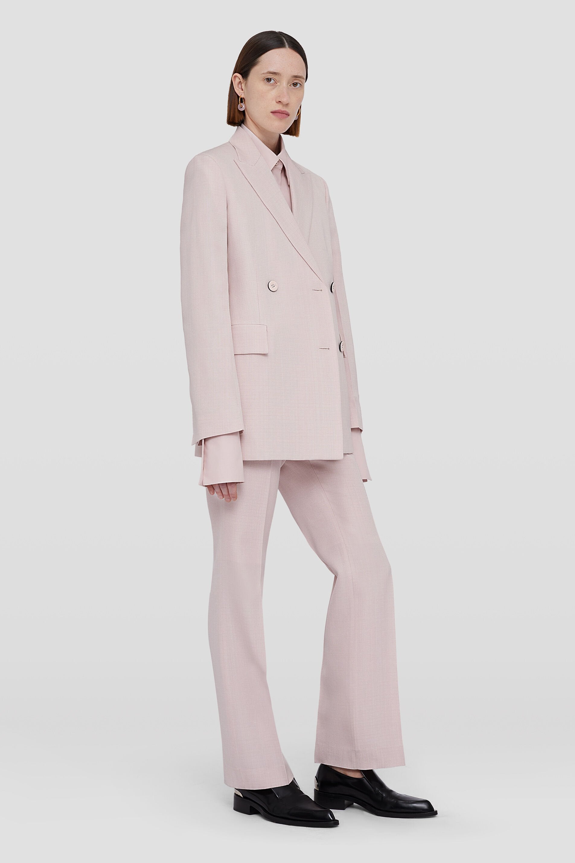 JIL SANDER WOMEN'S LIGHT PINK TAILORED TROUSERS