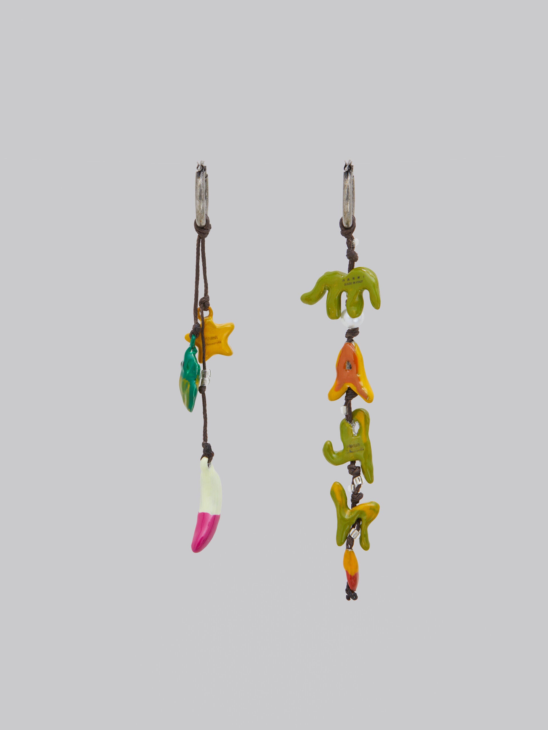 MARNI WOMEN'S COLORFUL ASYMMETRICAL DANGLING EARRINGS