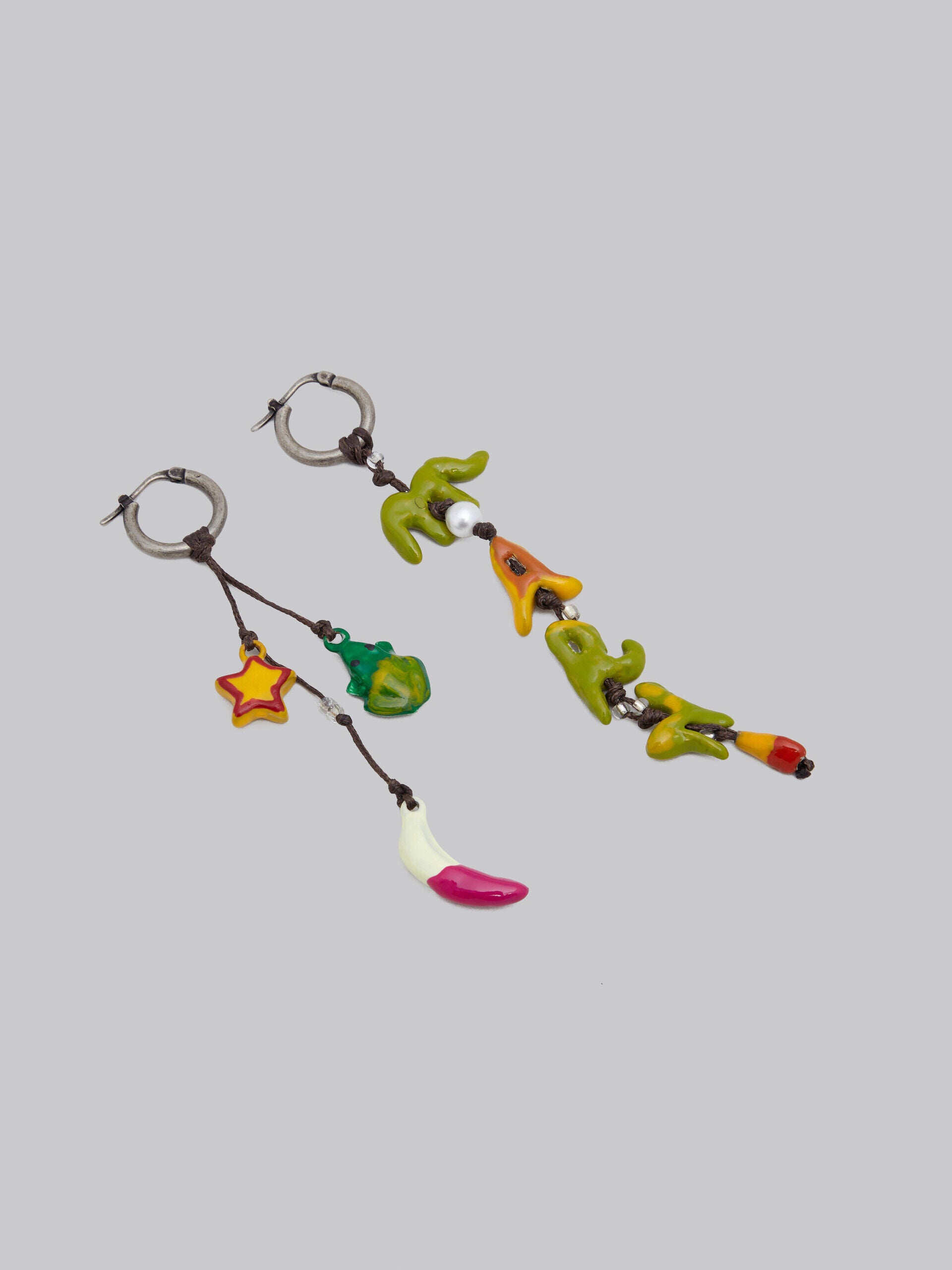 MARNI WOMEN'S COLORFUL ASYMMETRICAL DANGLING EARRINGS