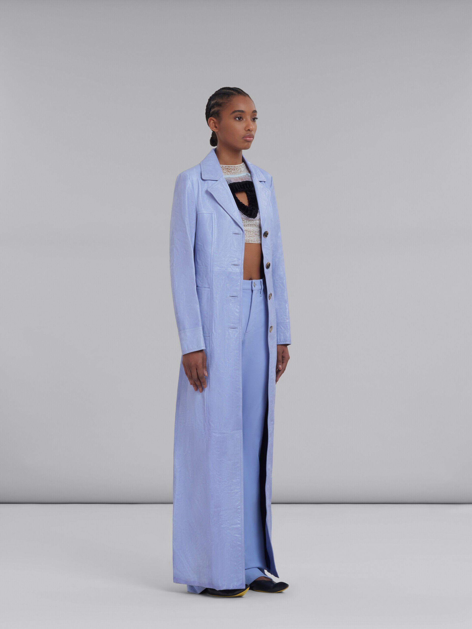 MARNI WOMEN'S LILAC FLARED TROUSERS