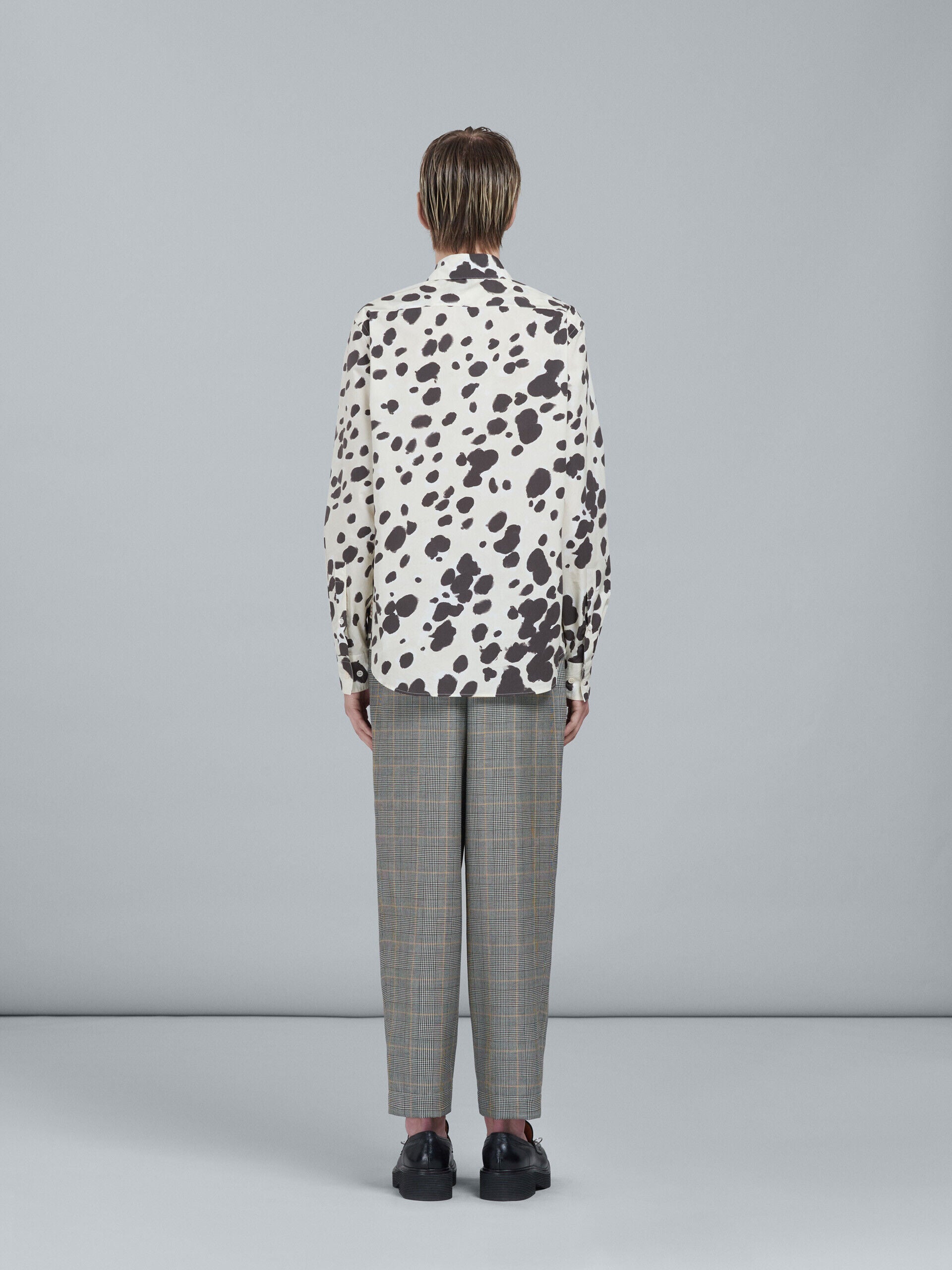 MARNI MEN'S GRAY PLAID PLEATED TROUSERS