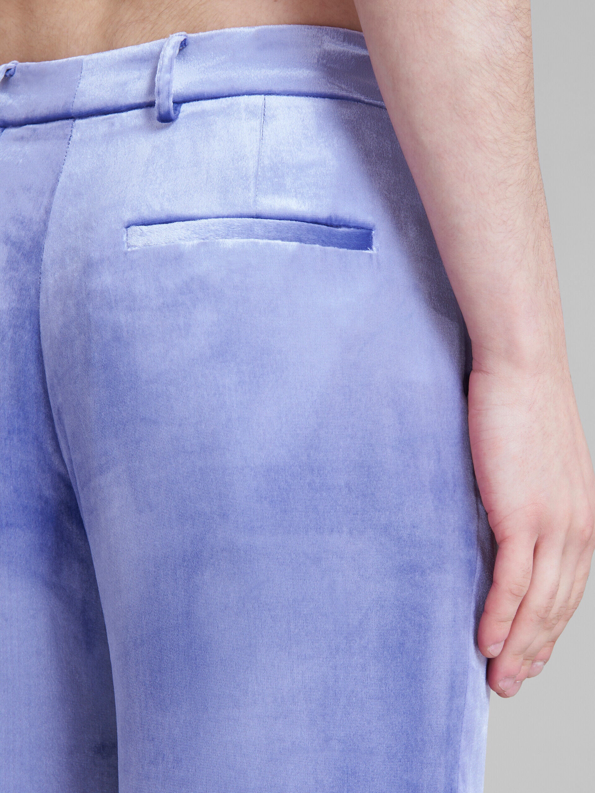 MARNI MEN'S LIGHT PURPLE VELVET TROUSERS