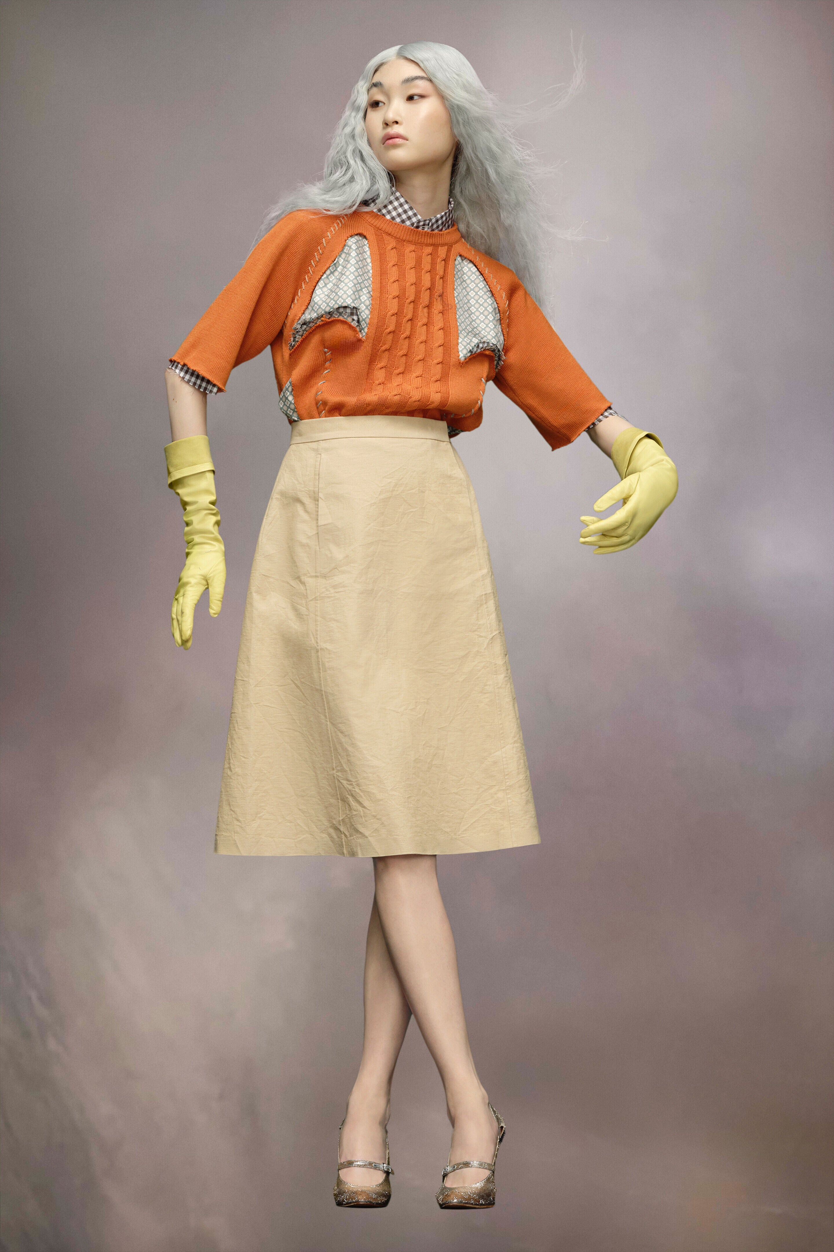 MAISON MARGIELA WOMEN'S BANANA MIDI SKIRT