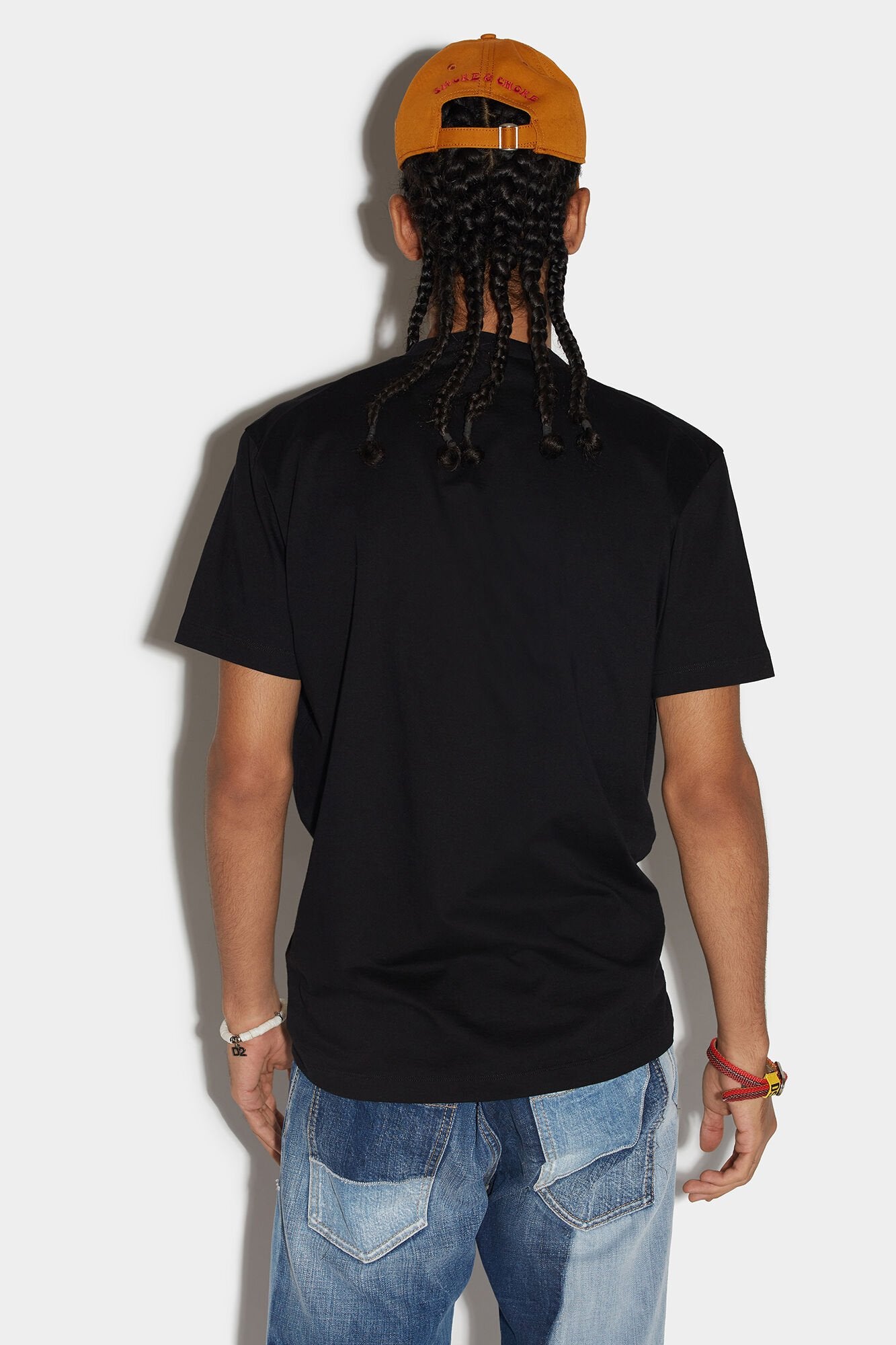 DSQUARED2 MEN'S BLACK GRAPHIC LOGO T-SHIRT