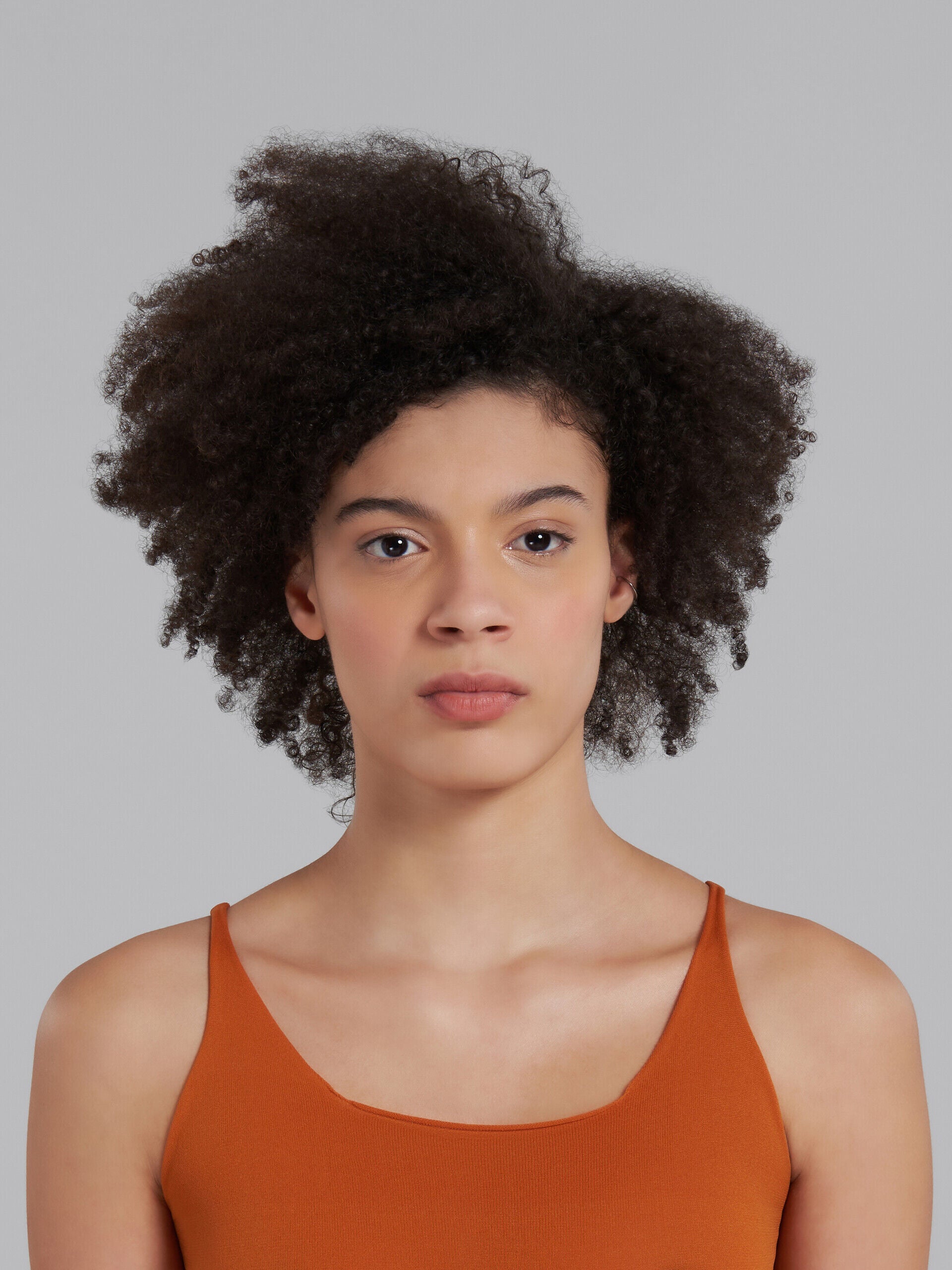 MARNI WOMEN'S ORANGE AND RED SLEEVELESS TOP