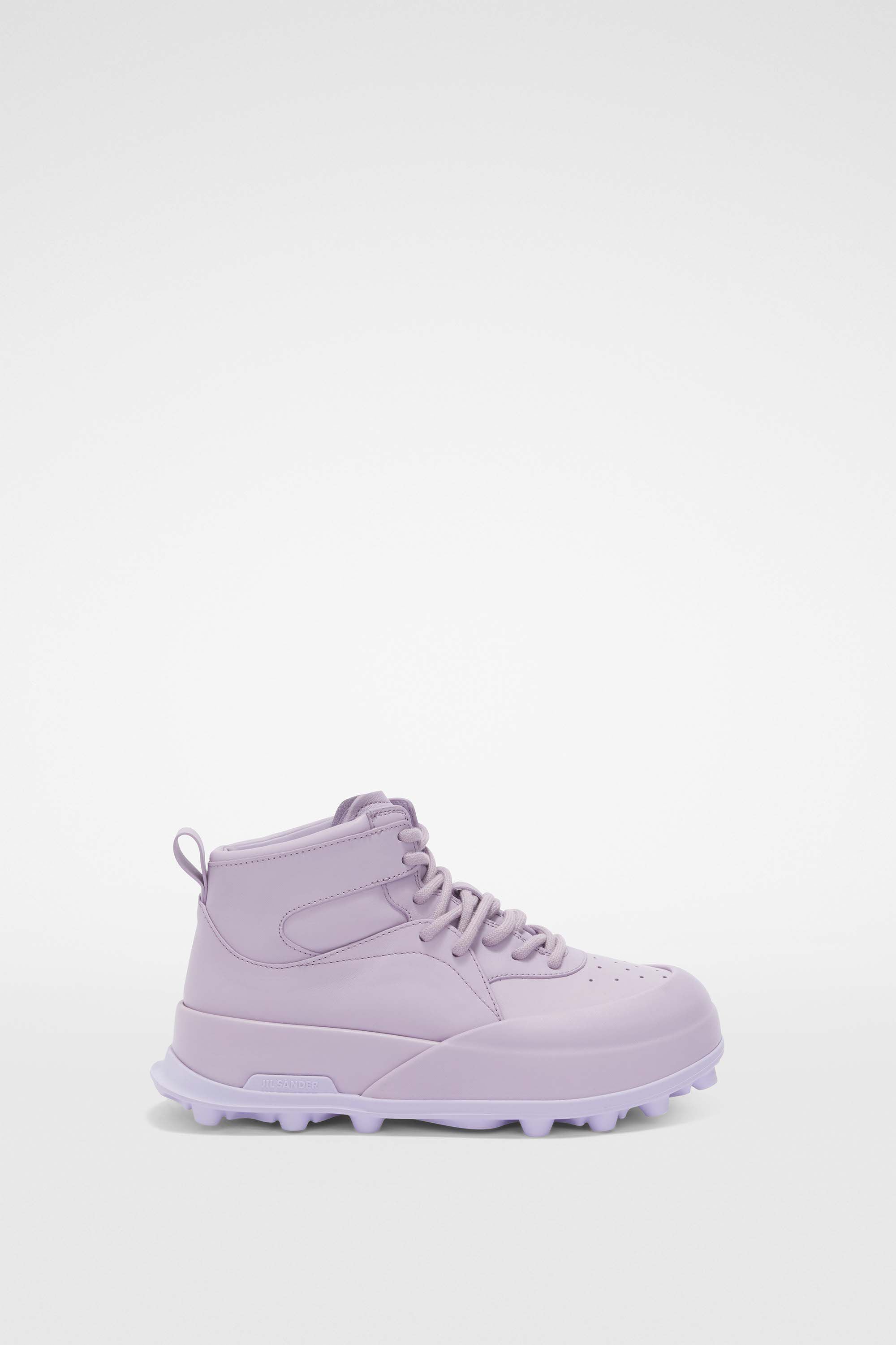 JIL SANDER WOMEN'S LIGHT PURPLE PLATFORM BOOTS