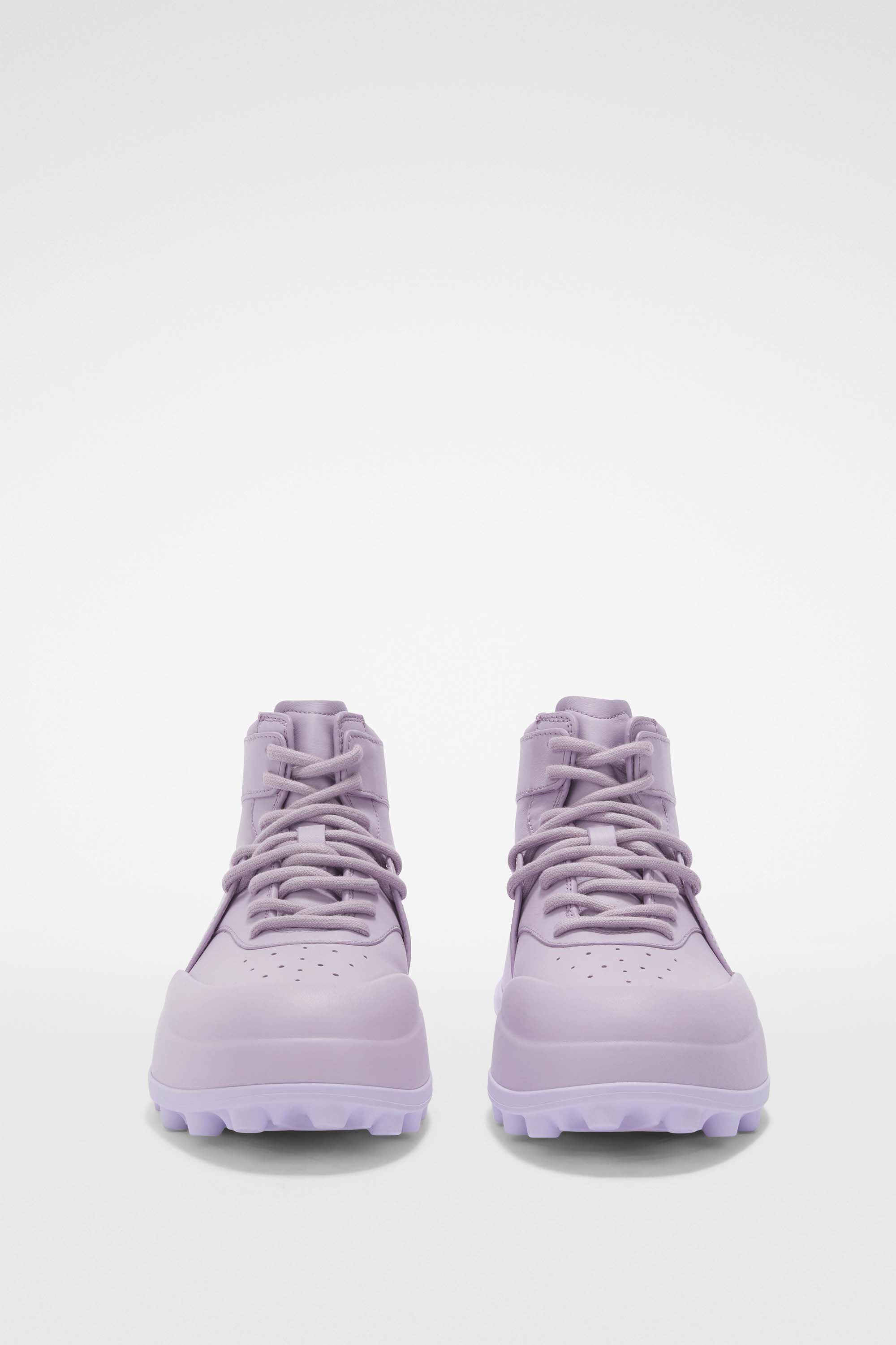 JIL SANDER WOMEN'S LIGHT PURPLE PLATFORM BOOTS