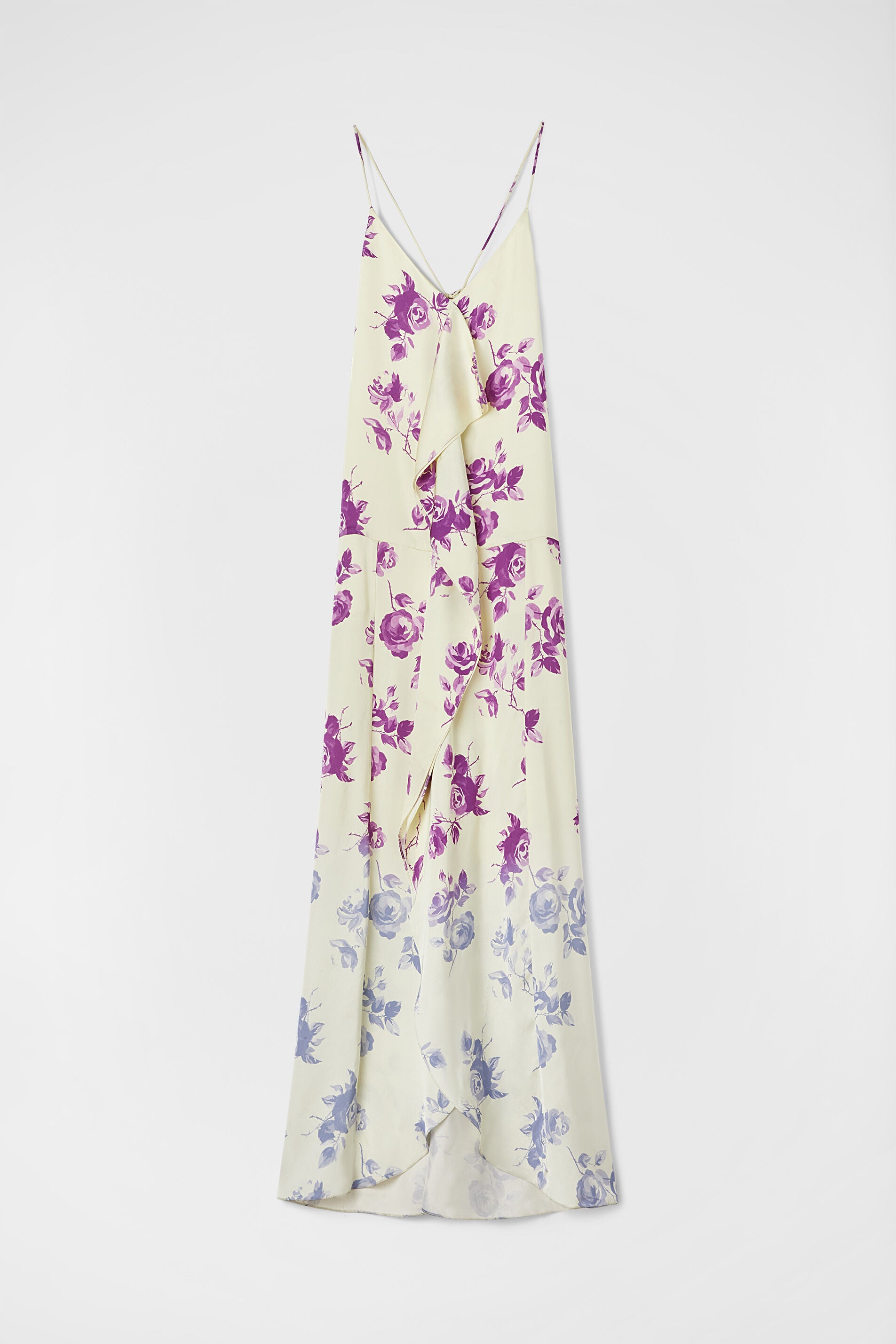 JIL SANDER WOMEN'S CREAM FLORAL SLIP DRESS