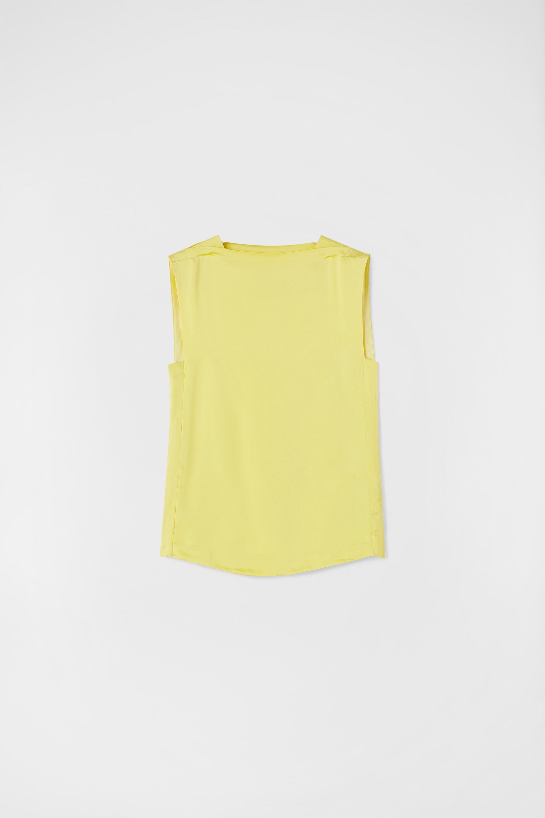 JIL SANDER WOMEN'S PASTEL YELLOW SLEEVELESS TOP