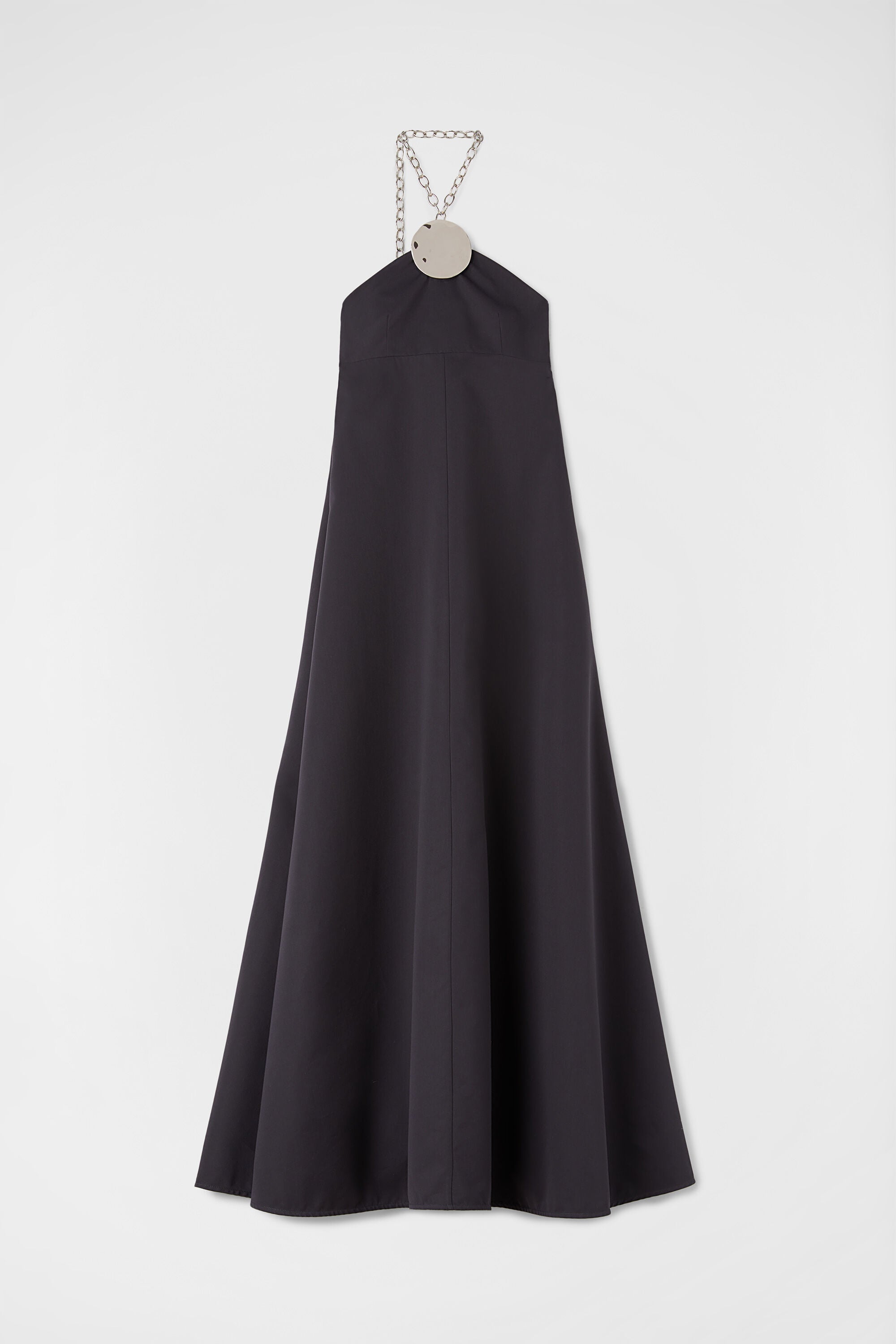 JIL SANDER WOMEN'S DARK GREY HALTER DRESS