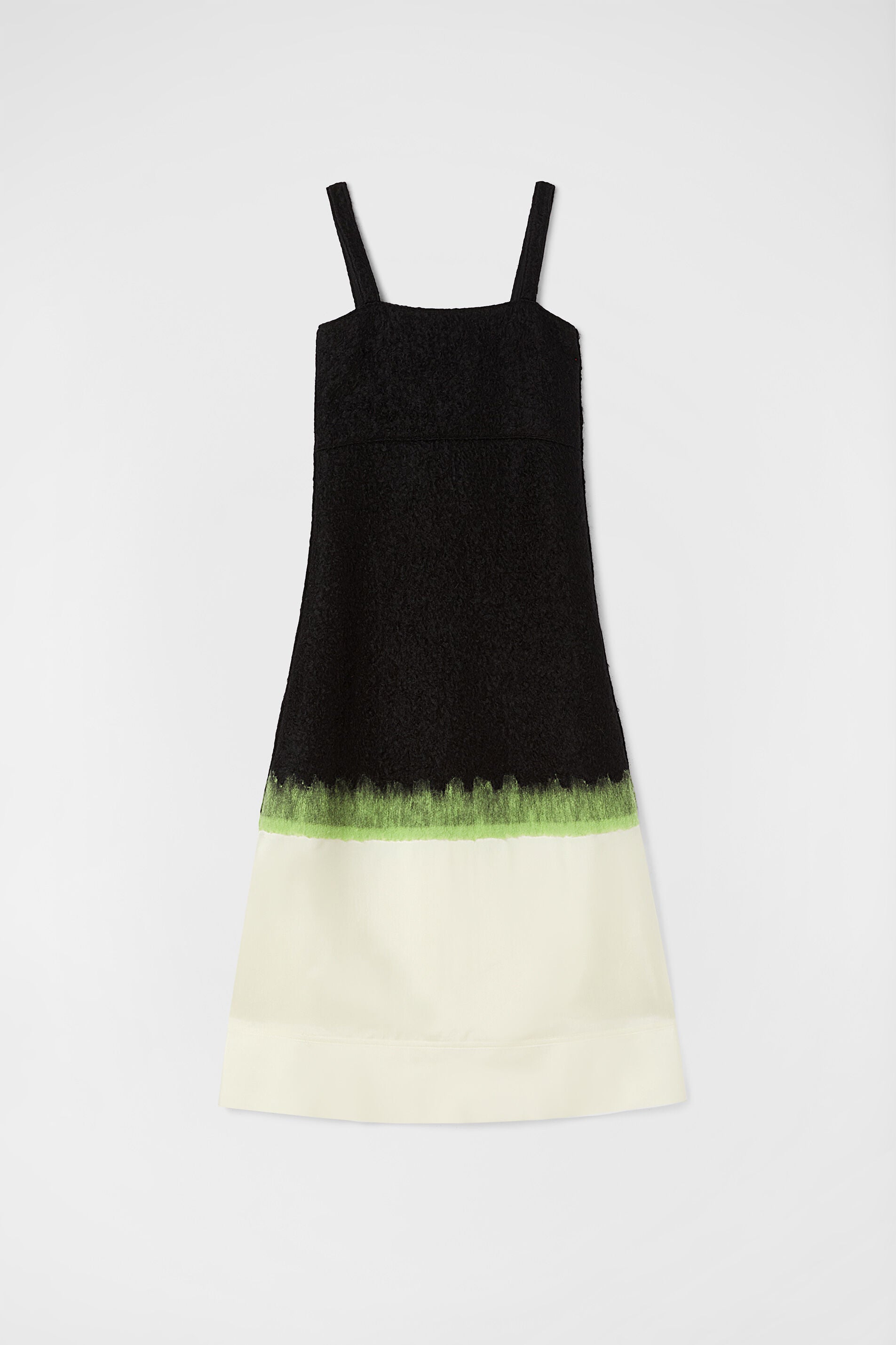 JIL SANDER WOMEN'S BLACK COLORBLOCK SLEEVELESS DRESS