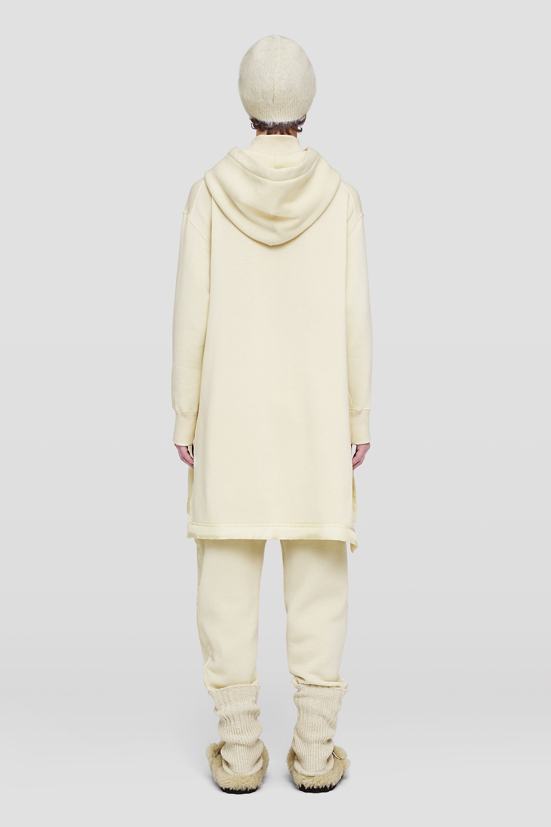 JIL SANDER WOMEN'S CREAM RELAXED KNIT TROUSERS