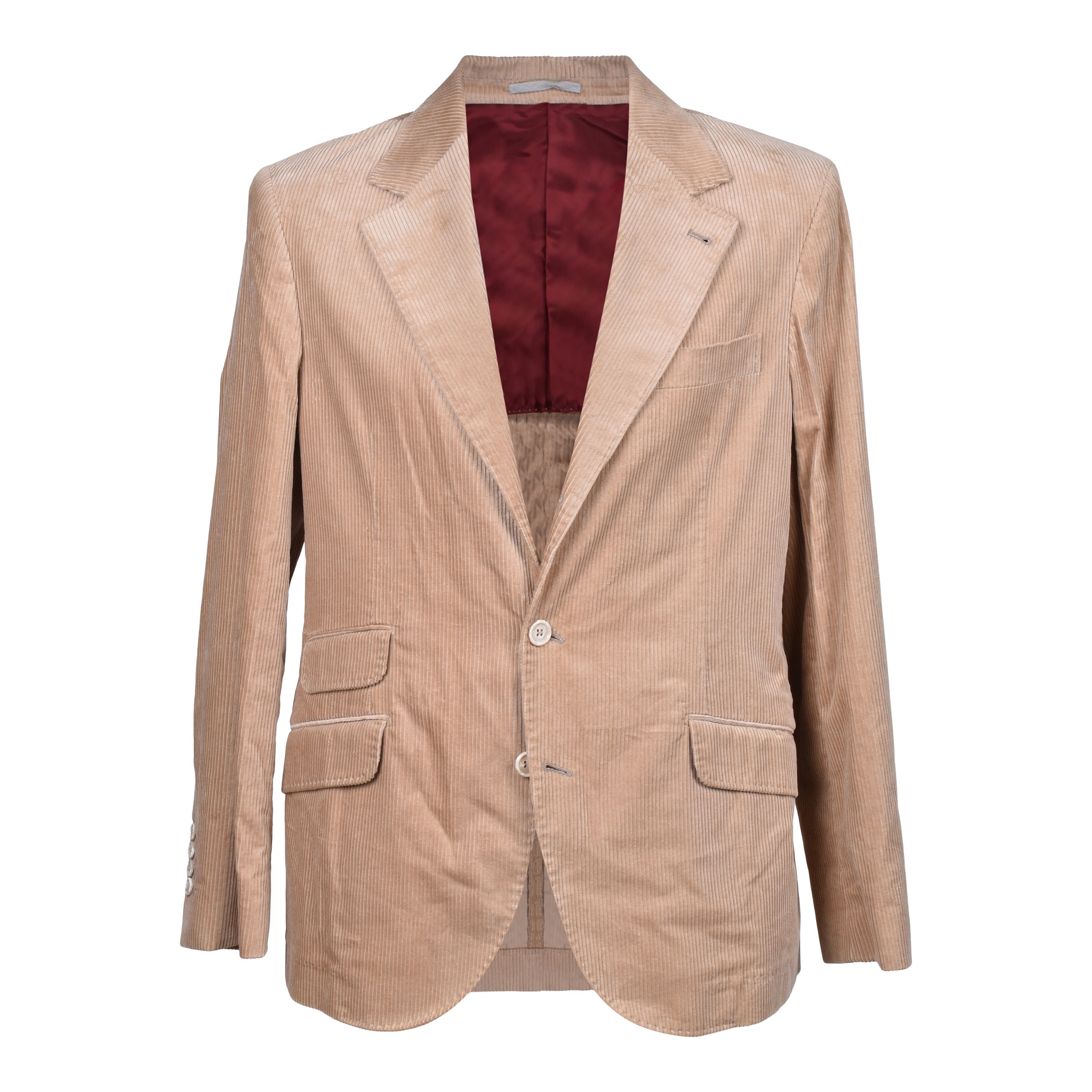 BRUNELLO CUCINELLI MEN'S CAMEL COTTON CORDUROY SUIT