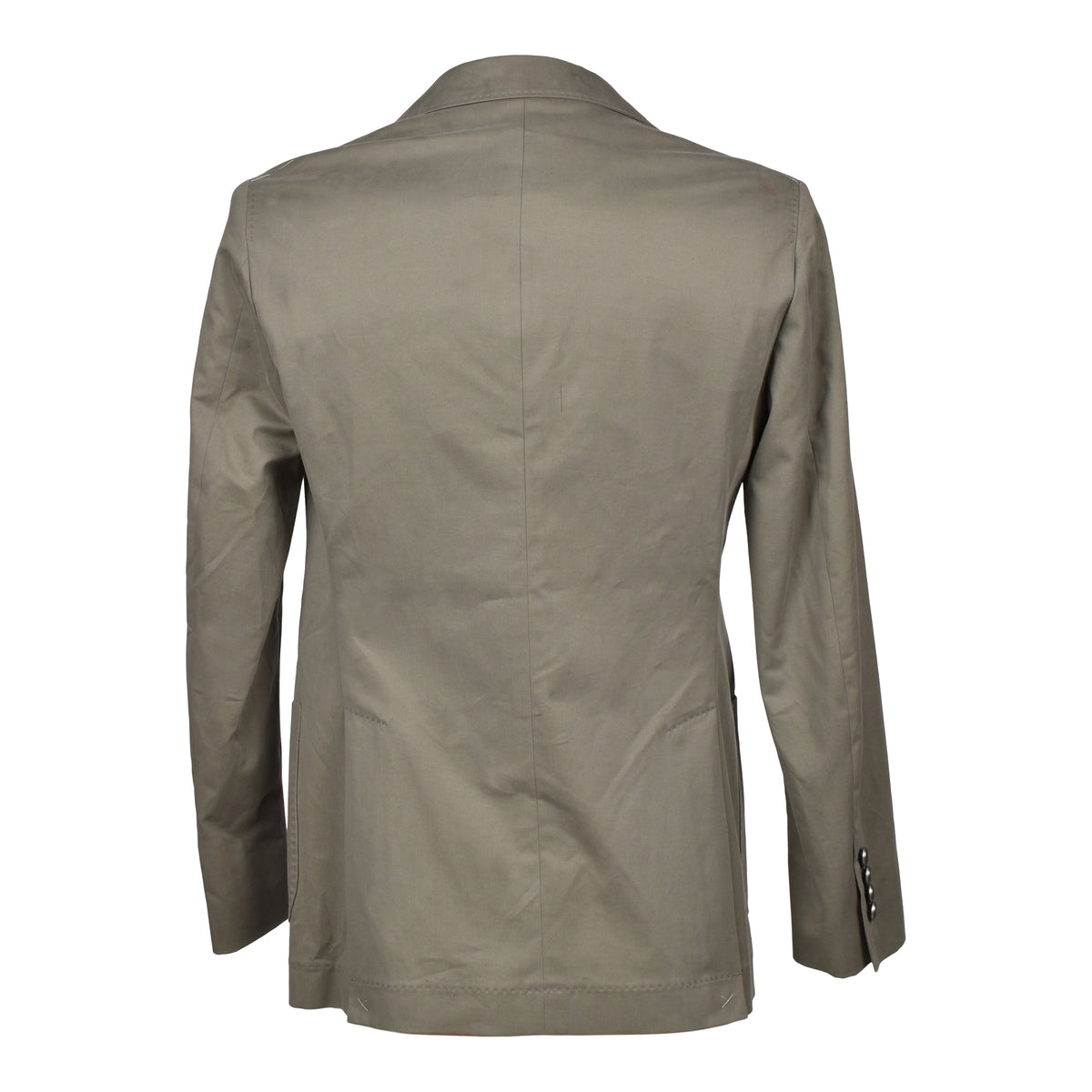 BRUNELLO CUCINELLI MEN'S SAGE COTTON DOUBLE BREASTED SUIT
