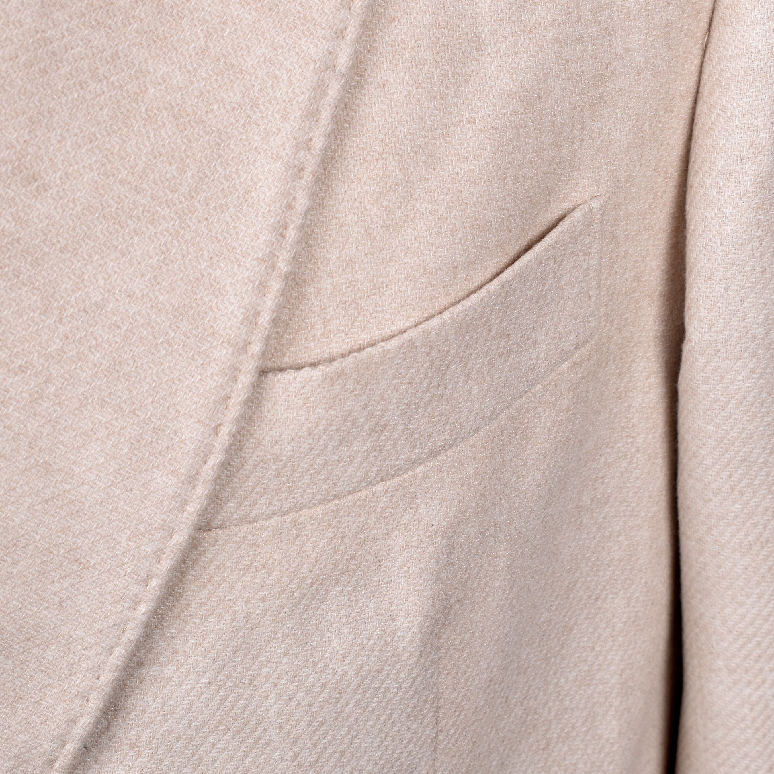 BRUNELLO CUCINELLI MEN'S SAND WOOL BLEND DOUBLE-BREASTED BLAZER