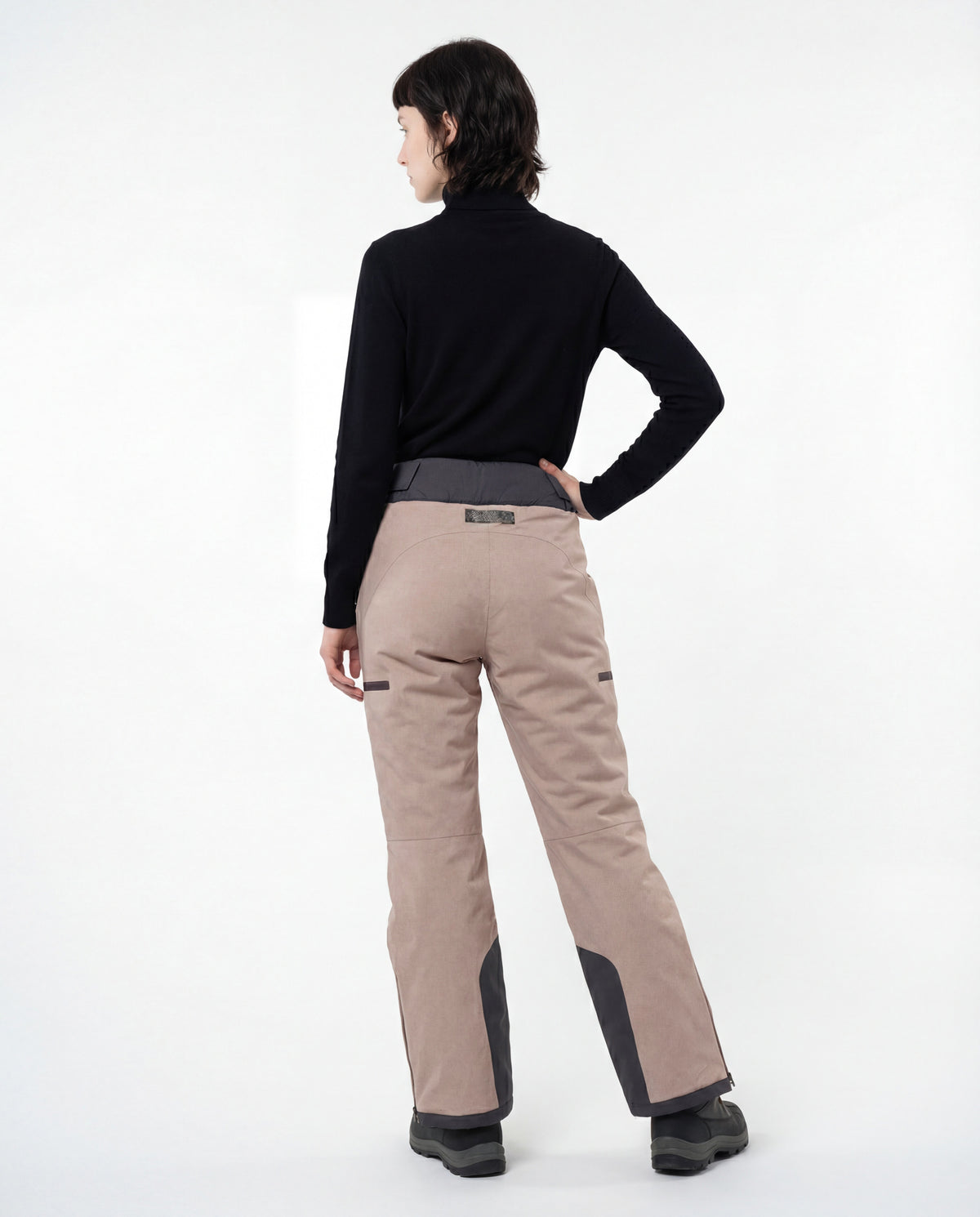 BRUNELLO CUCINELLI WOMEN'S BEIGE WOOL SKI TROUSERS