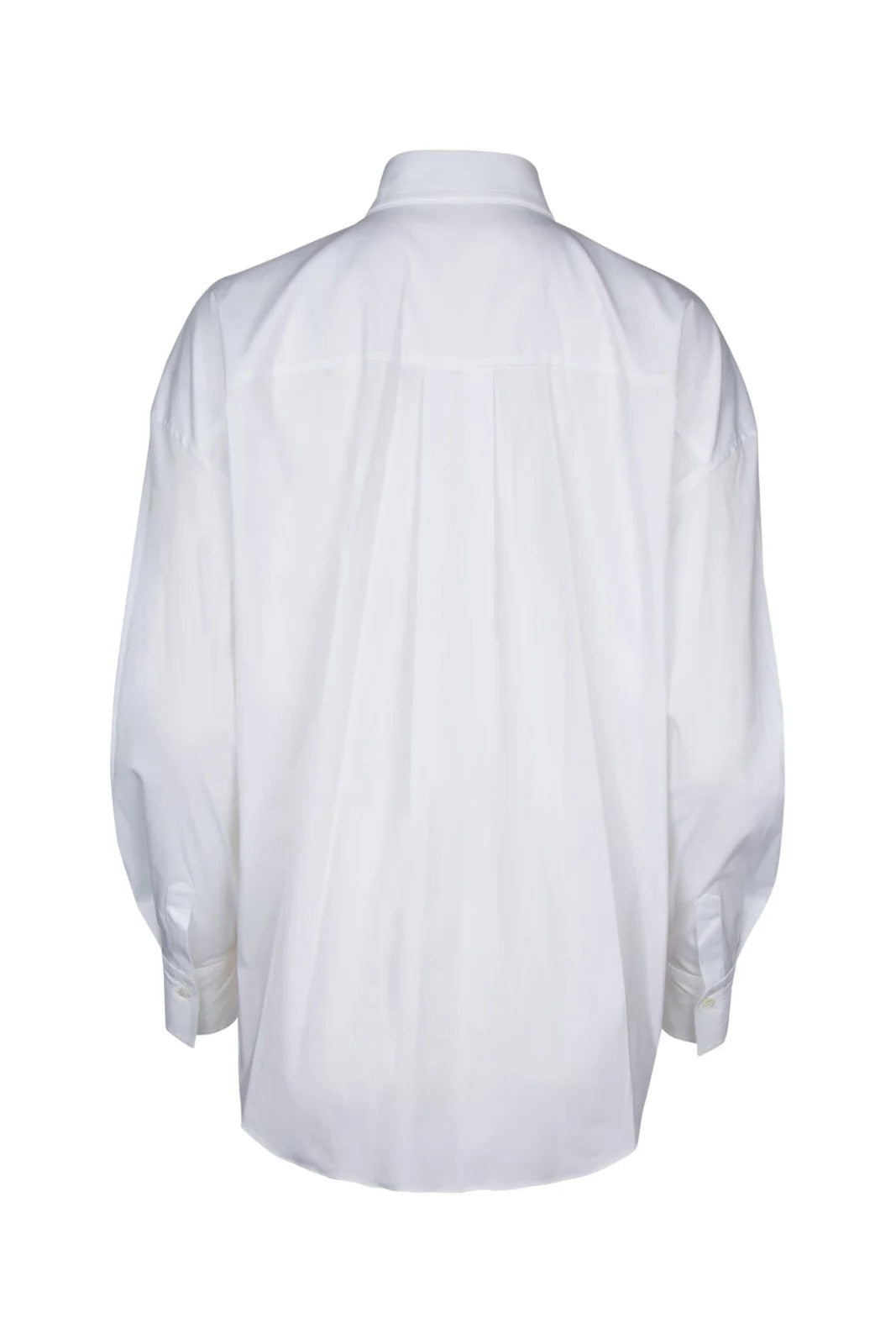 BRUNELLO CUCINELLI WOMEN'S WHITE OVERSIZED COTTON SHIRT