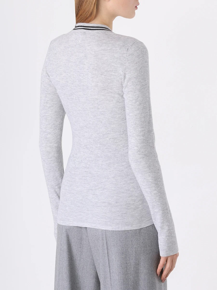 BRUNELLO CUCINELLI WOMEN'S PEBBLE CASHMERE BLEND V-NECK SWEATER