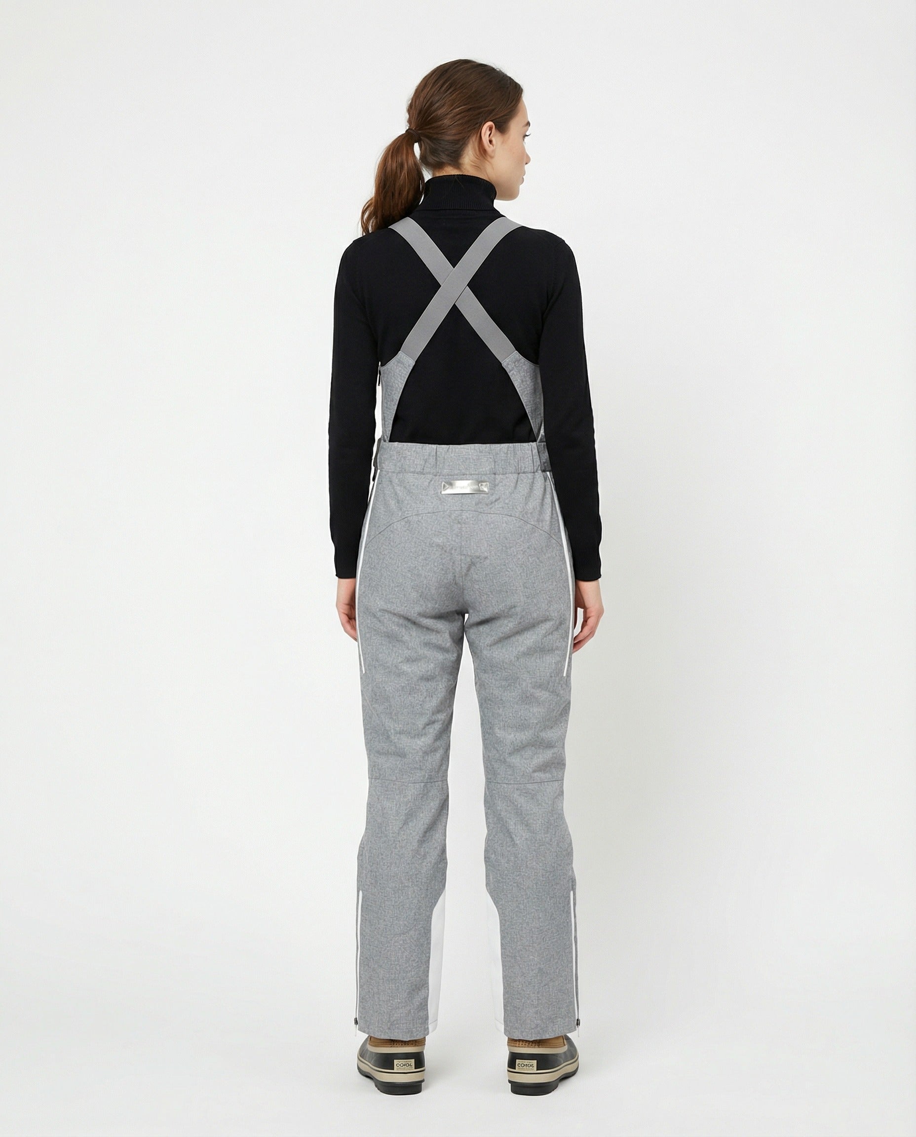 BRUNELLO CUCINELLI WOMEN'S LIGHT GREY VIRGIN WOOL SKI OVERALLS