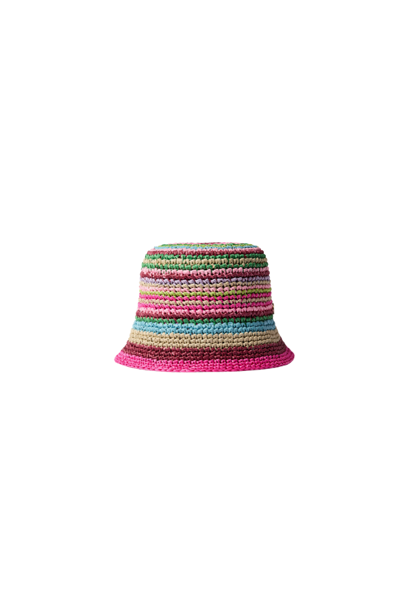 Valentino Garavani Raffia Bucket Hat Crochet Texture