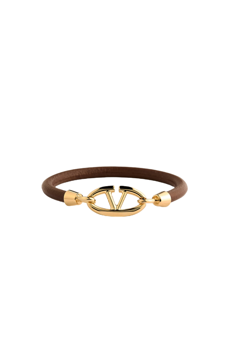 Valentino Garavani 
Vlogo Bracelet In Tobacco