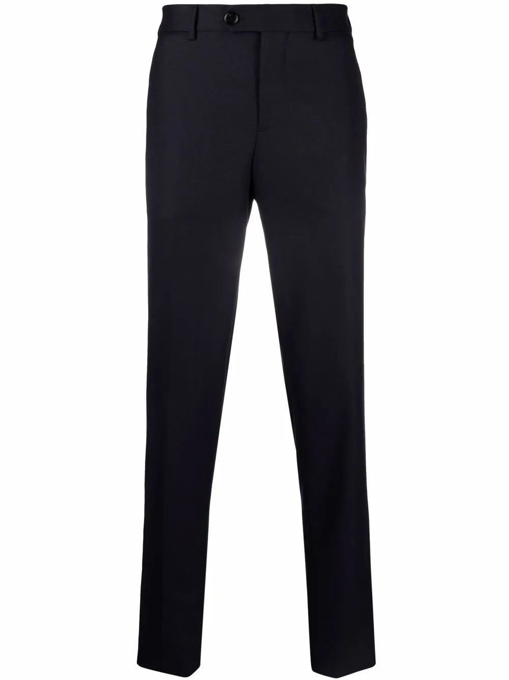 BRUNELLO CUCINELLI MEN'S BLACK WOOL TAILORED TROUSERS