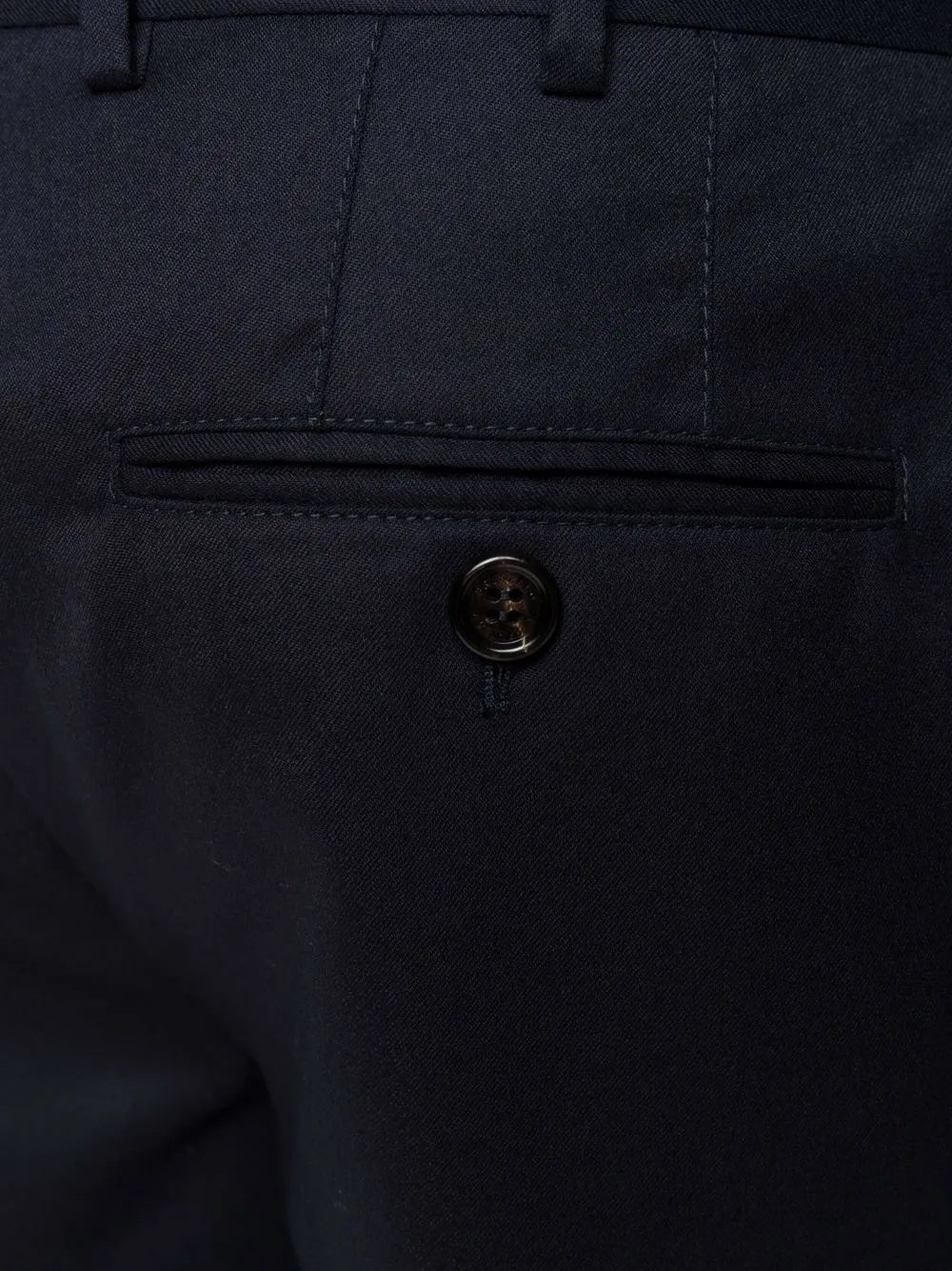 BRUNELLO CUCINELLI MEN'S BLACK WOOL TAILORED TROUSERS