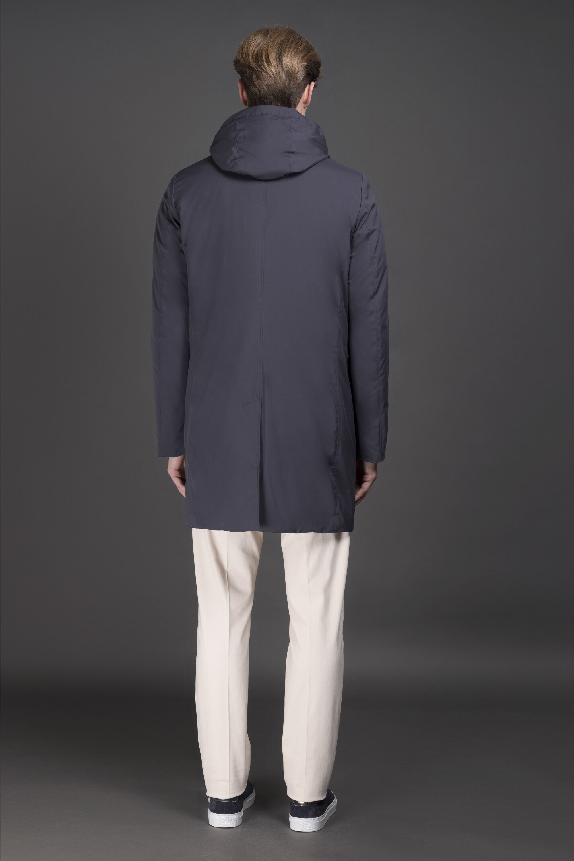 MOORER MEN'S DARK BLUE TAILORED JACKET