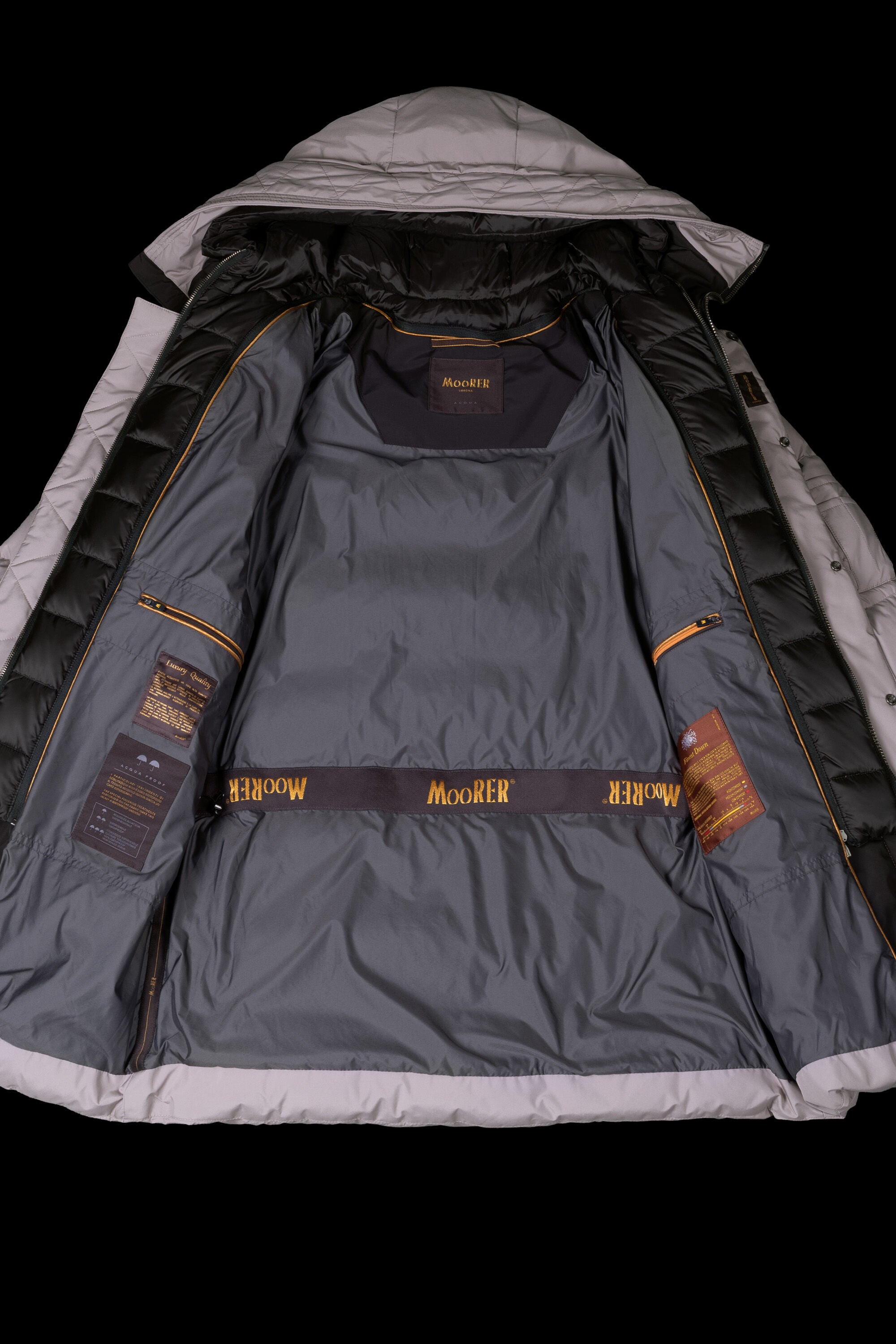 MOORER MEN'S LIGHT GREY PADDED JACKET