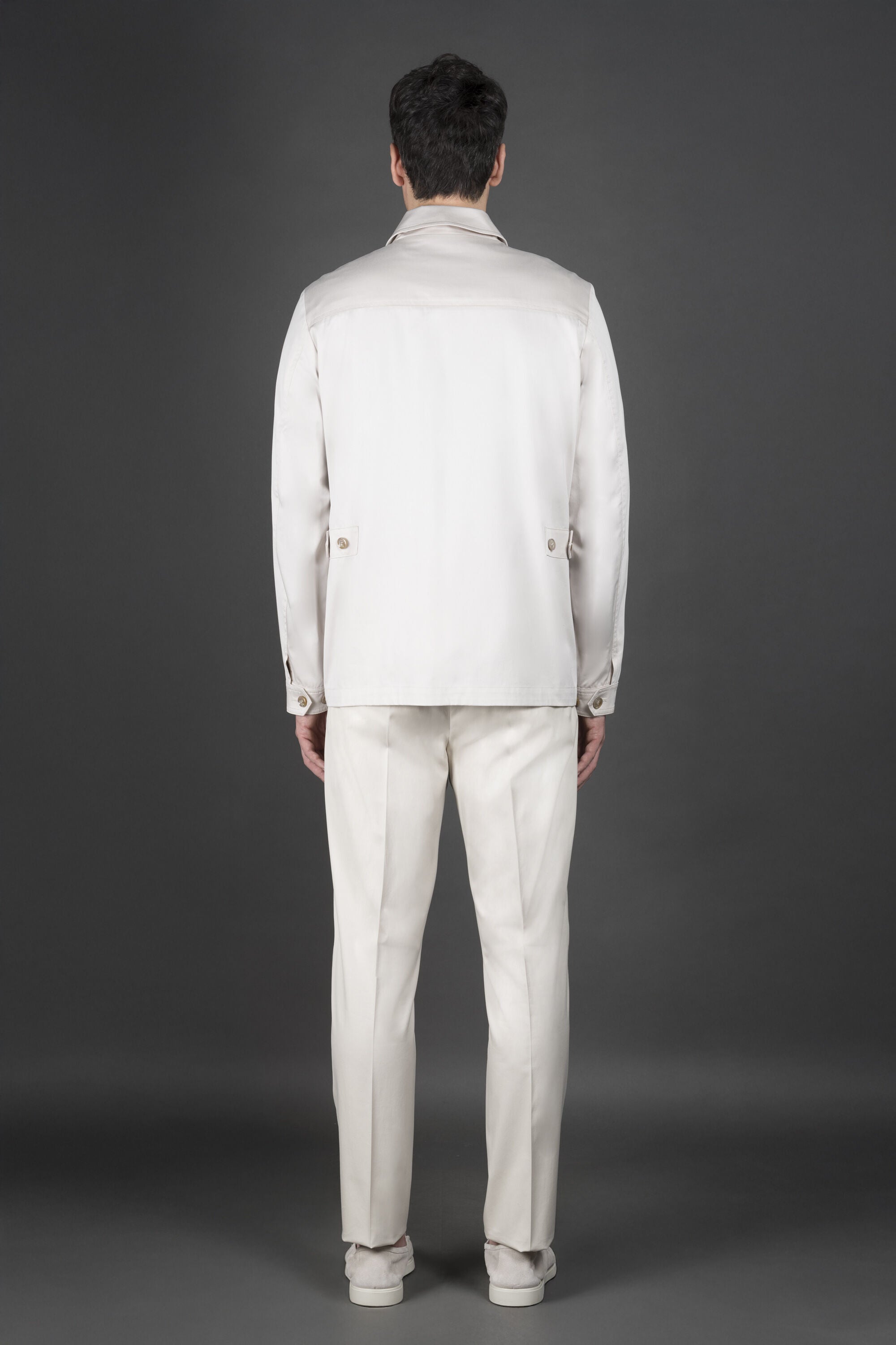 MOORER MEN'S OFF WHITE RELAXED JACKET