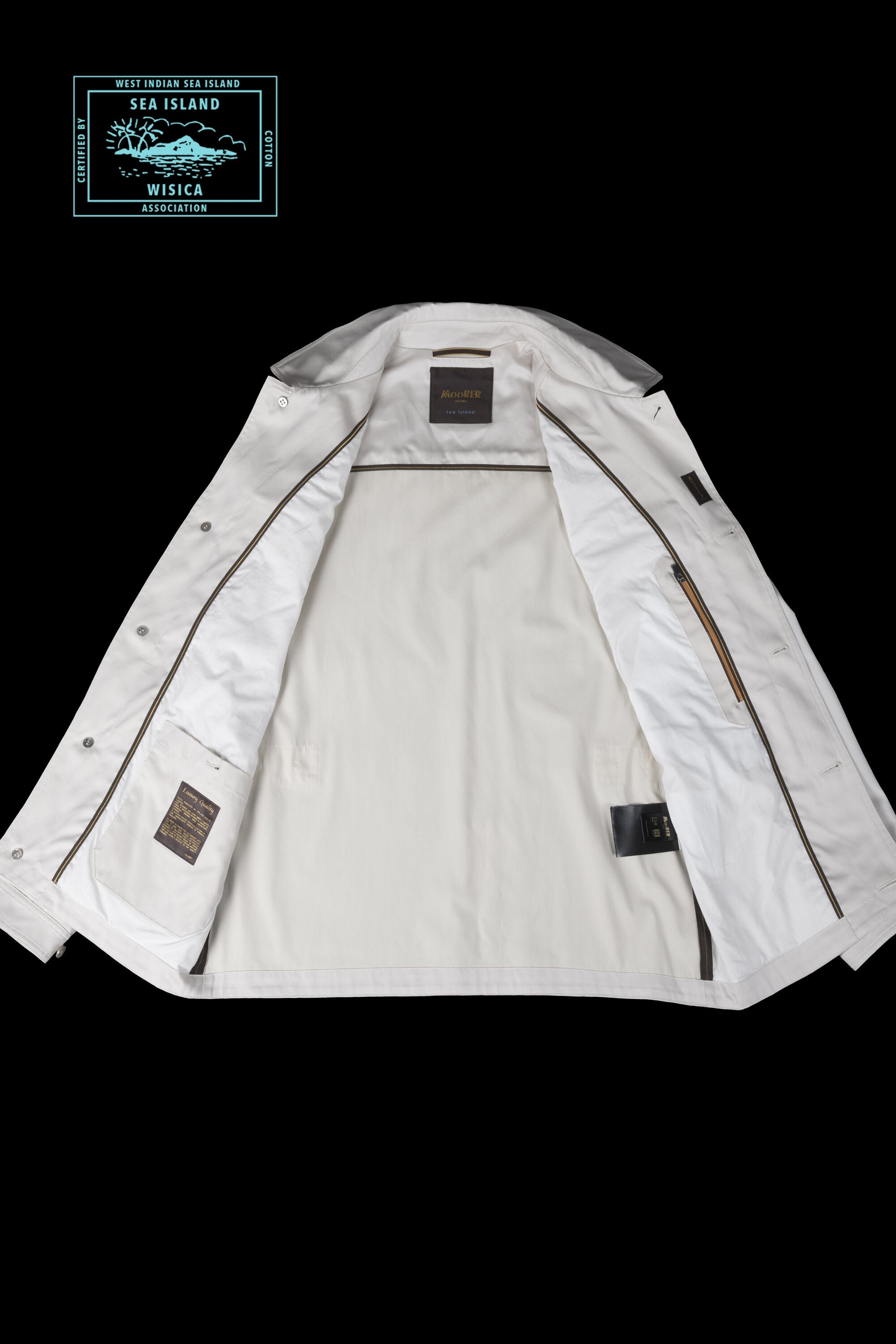 MOORER MEN'S OFF WHITE RELAXED JACKET