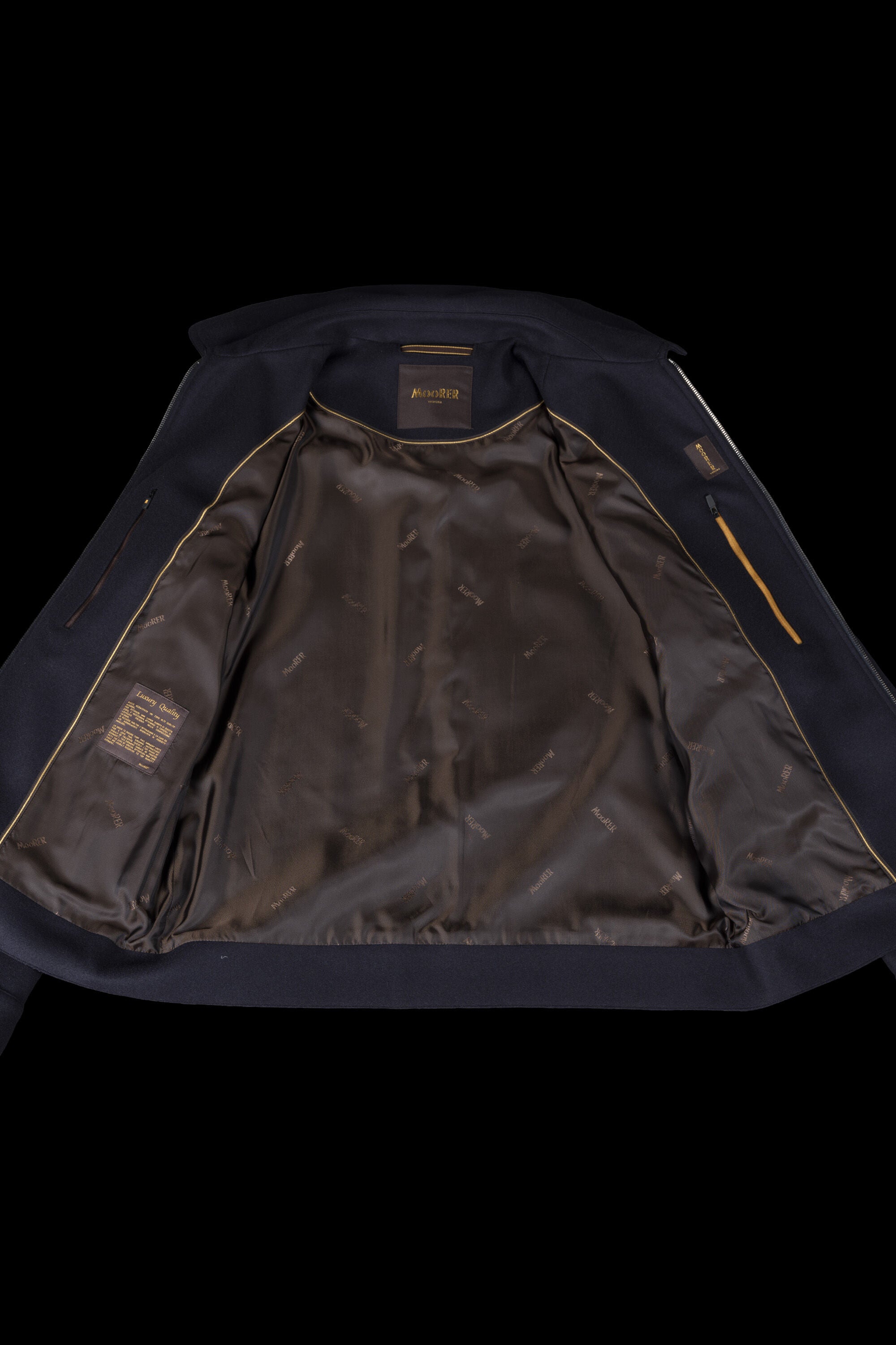 MOORER MEN'S DARK BLUE JACKET WITH POCKETS