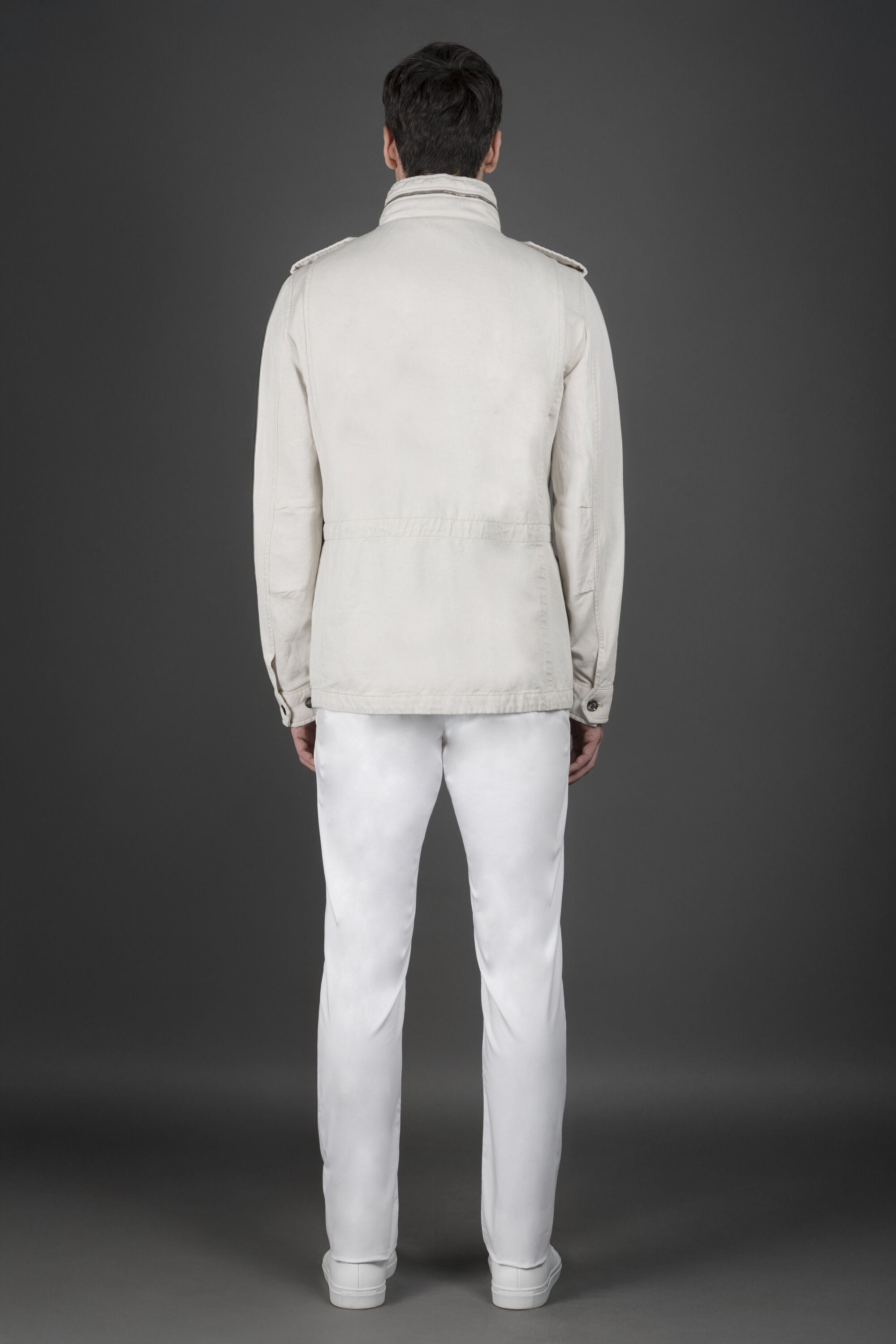 MOORER MEN'S OFF WHITE FIELD JACKET