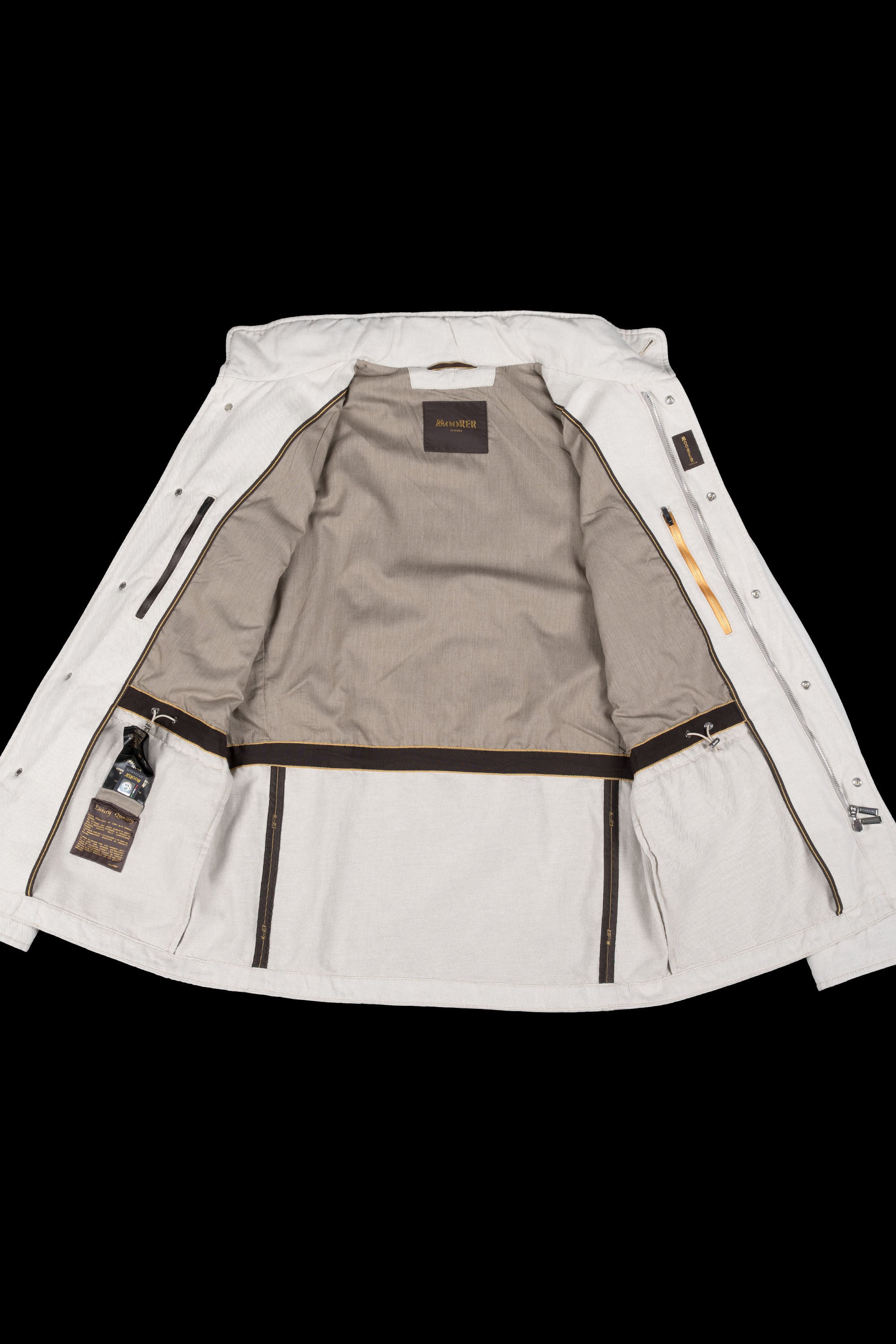 MOORER MEN'S OFF WHITE FIELD JACKET