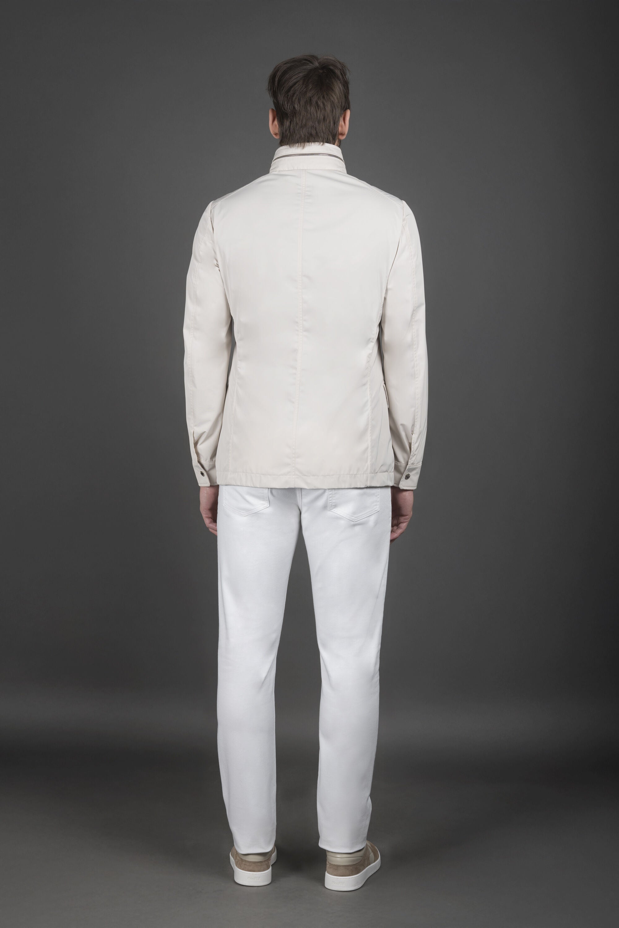 MOORER MEN'S IVORY CASUAL LIGHTWEIGHT JACKET