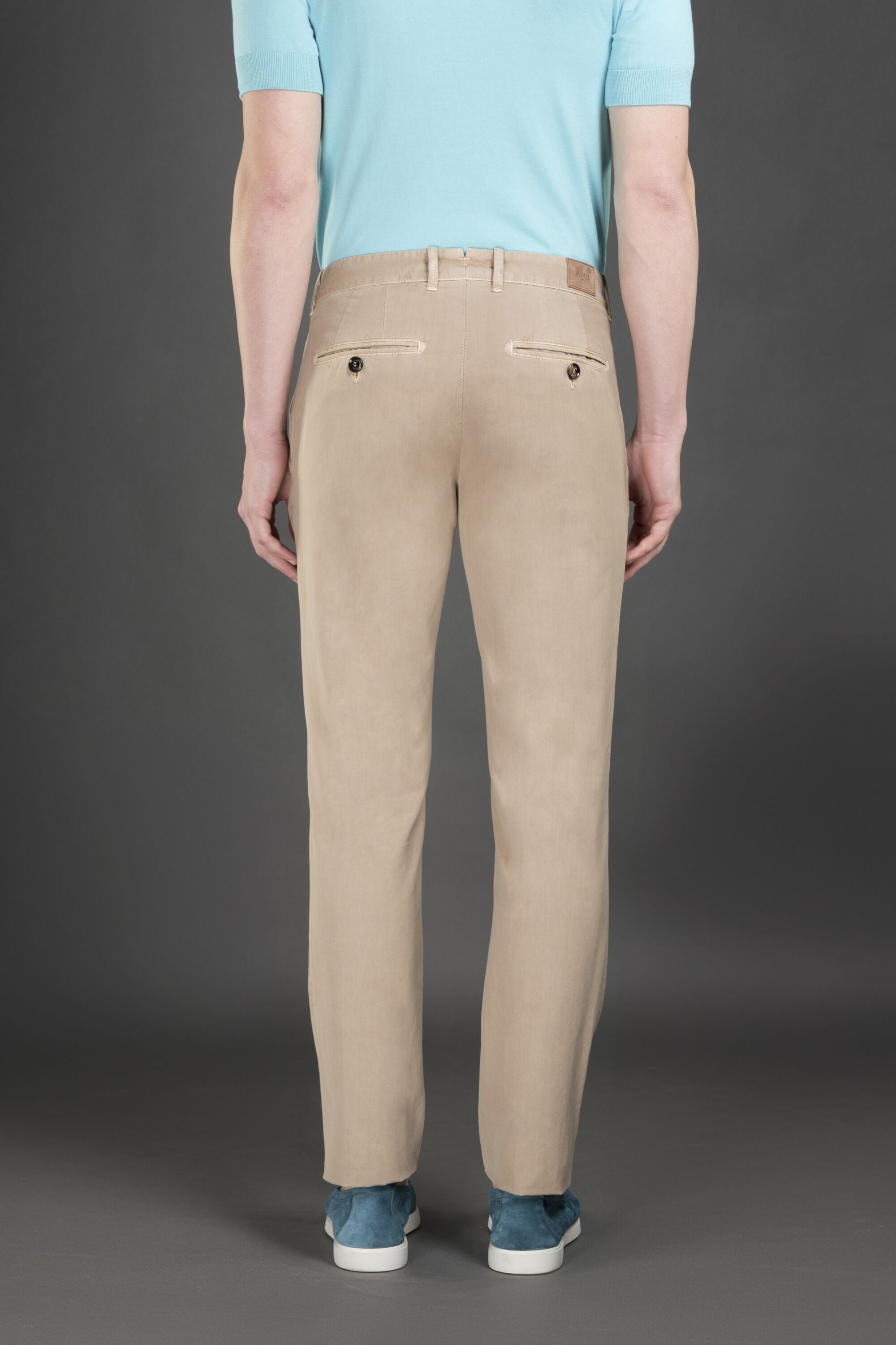 MOORER MEN'S SAND TAILORED TROUSERS