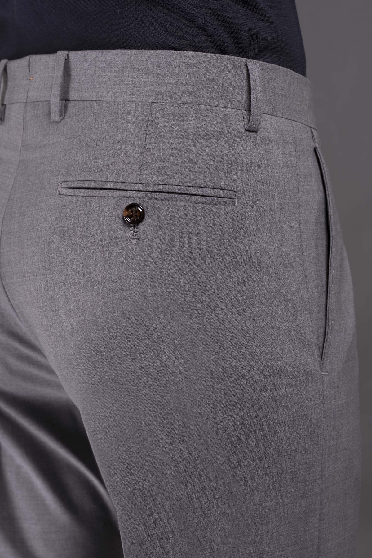 MOORER MEN'S LIGHT GREY TAILORED TROUSERS