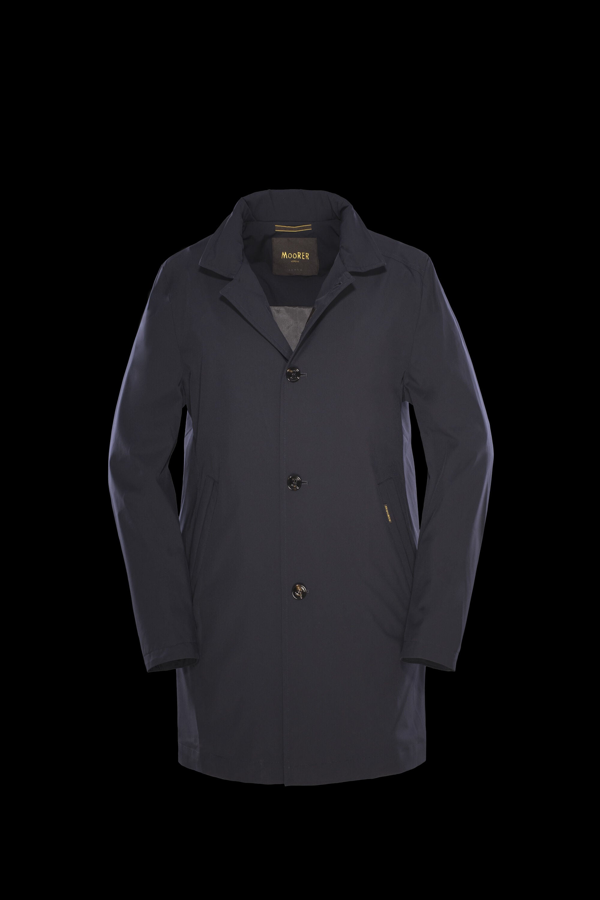 MOORER MEN'S DARK BLUE TAILORED COAT