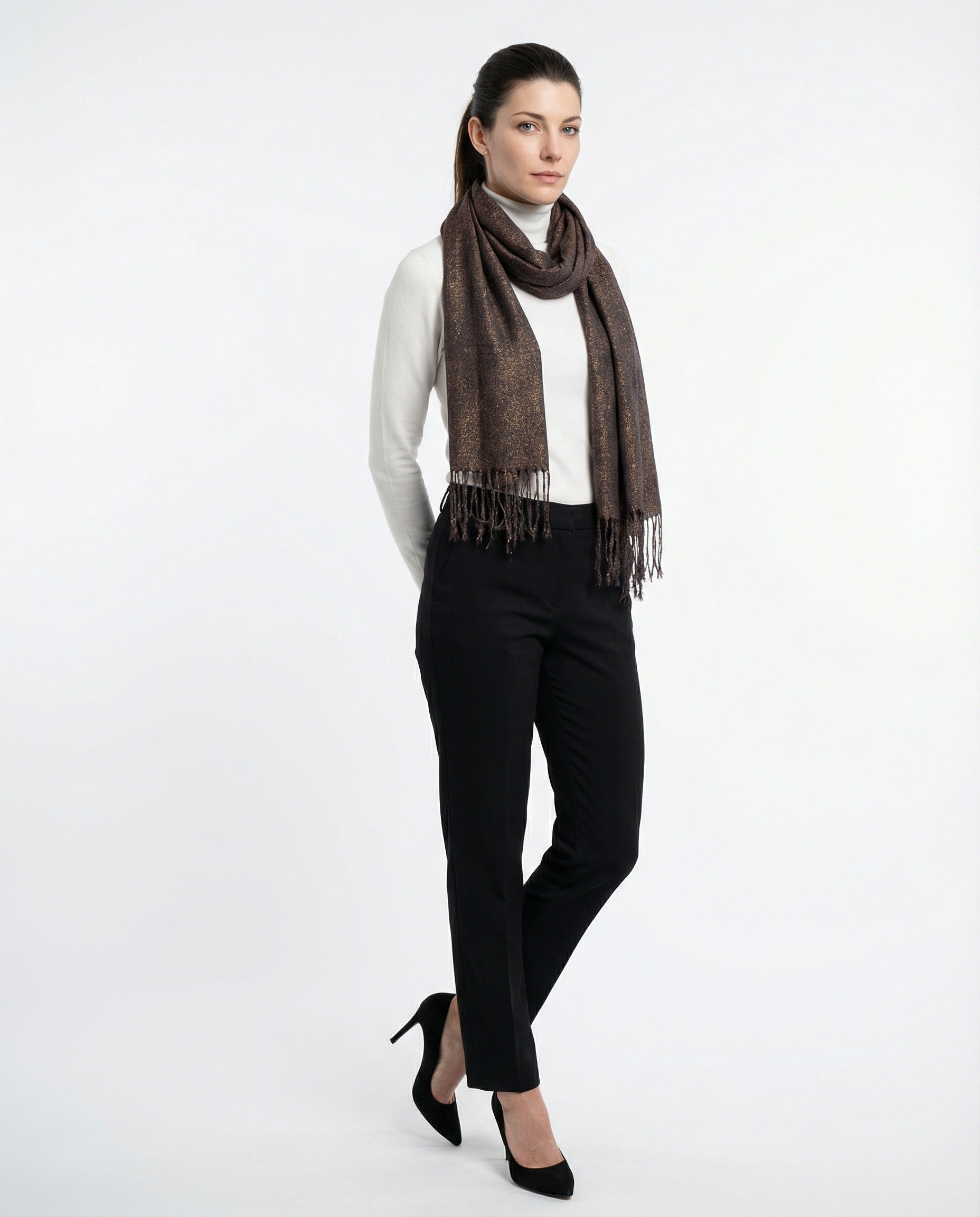 BRUNELLO CUCINELLI WOMEN'S MULTI METALLIC LINEN SCARF