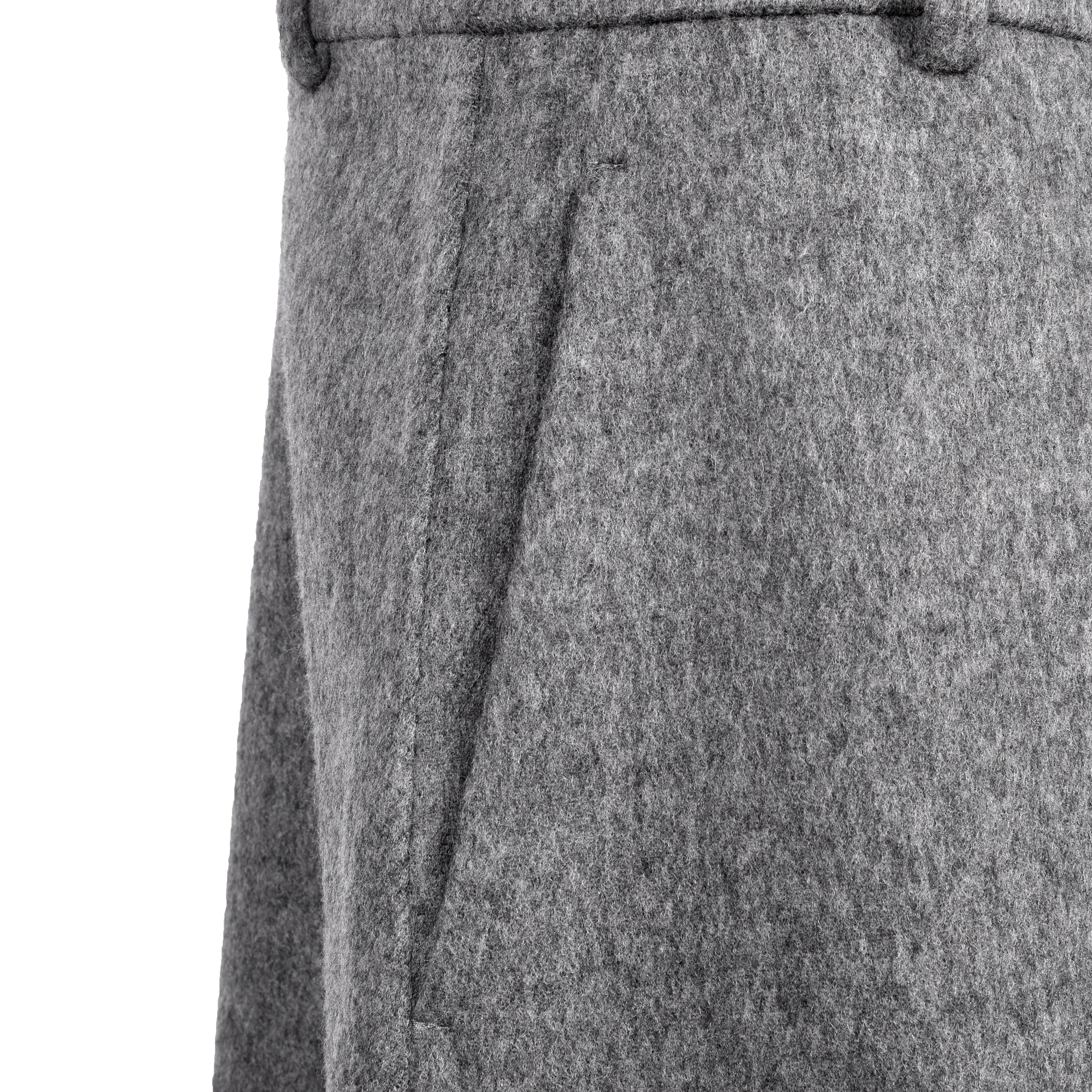 BRUNELLO CUCINELLI WOMEN'S MEDIUM GREY VIRGIN WOOL MIDI SKIRT