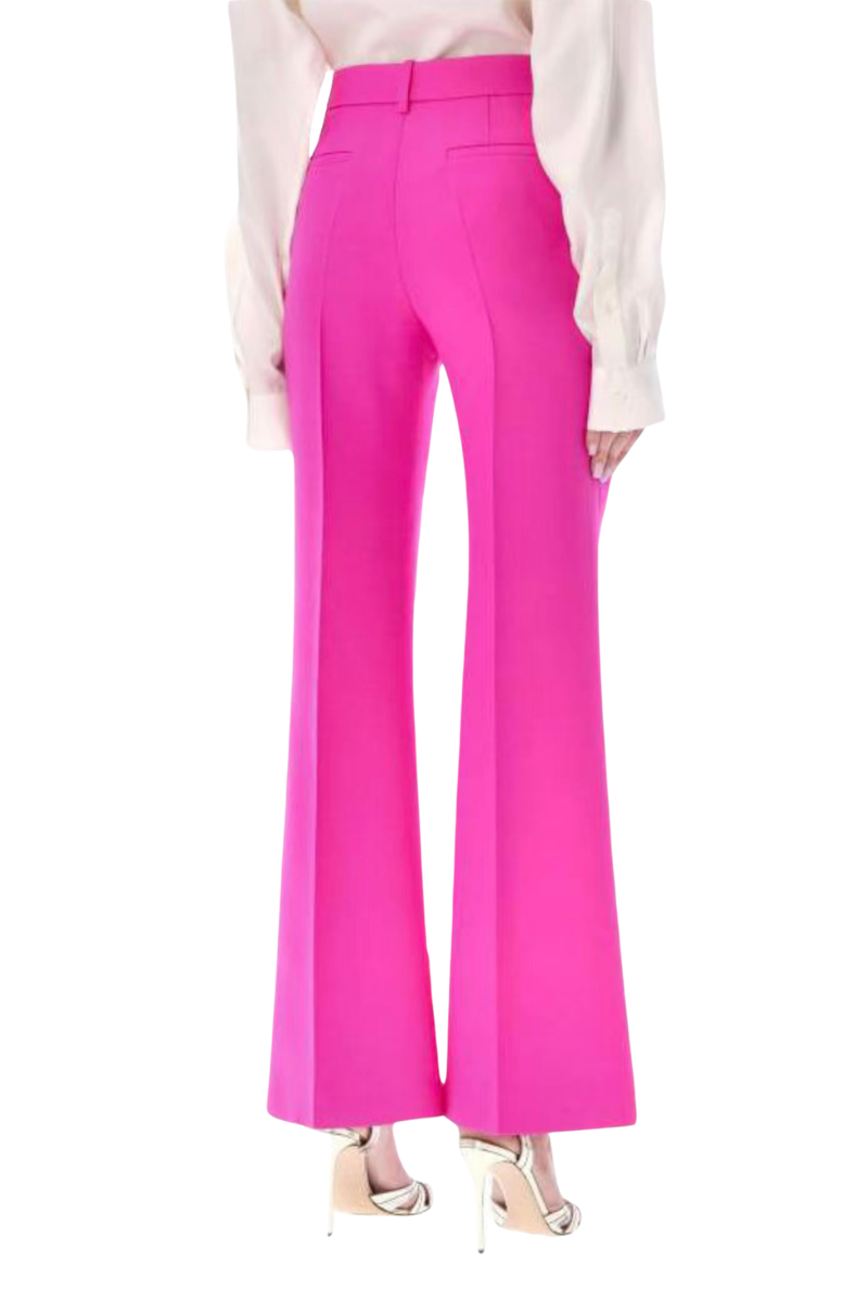 Valentino Solid Button Accent Straight Casual Pants Pink PP 2B3RB5601CF_UWT