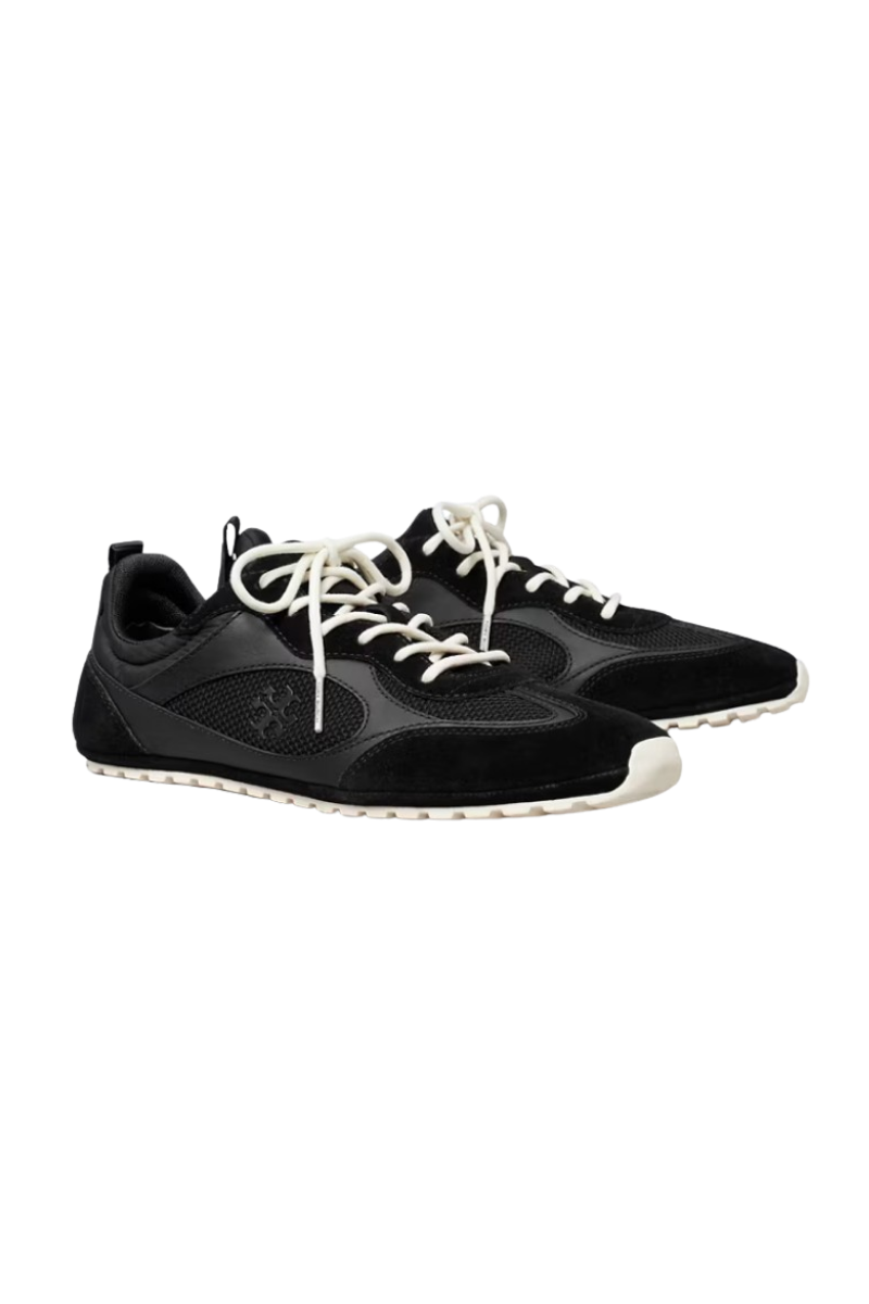 Tory Burch Field Sneaker Mesh Suede Perfect Black 176839-006