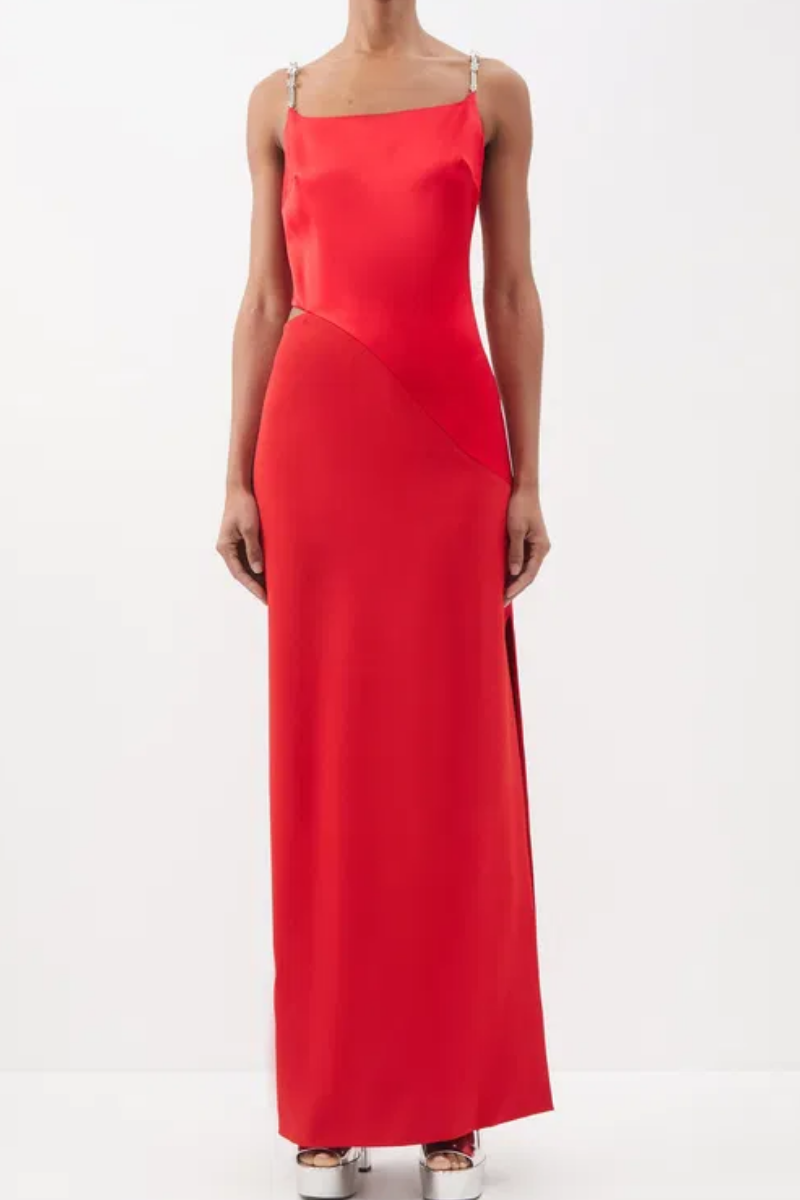 Givenchy Strap Long Dress_Vermillon