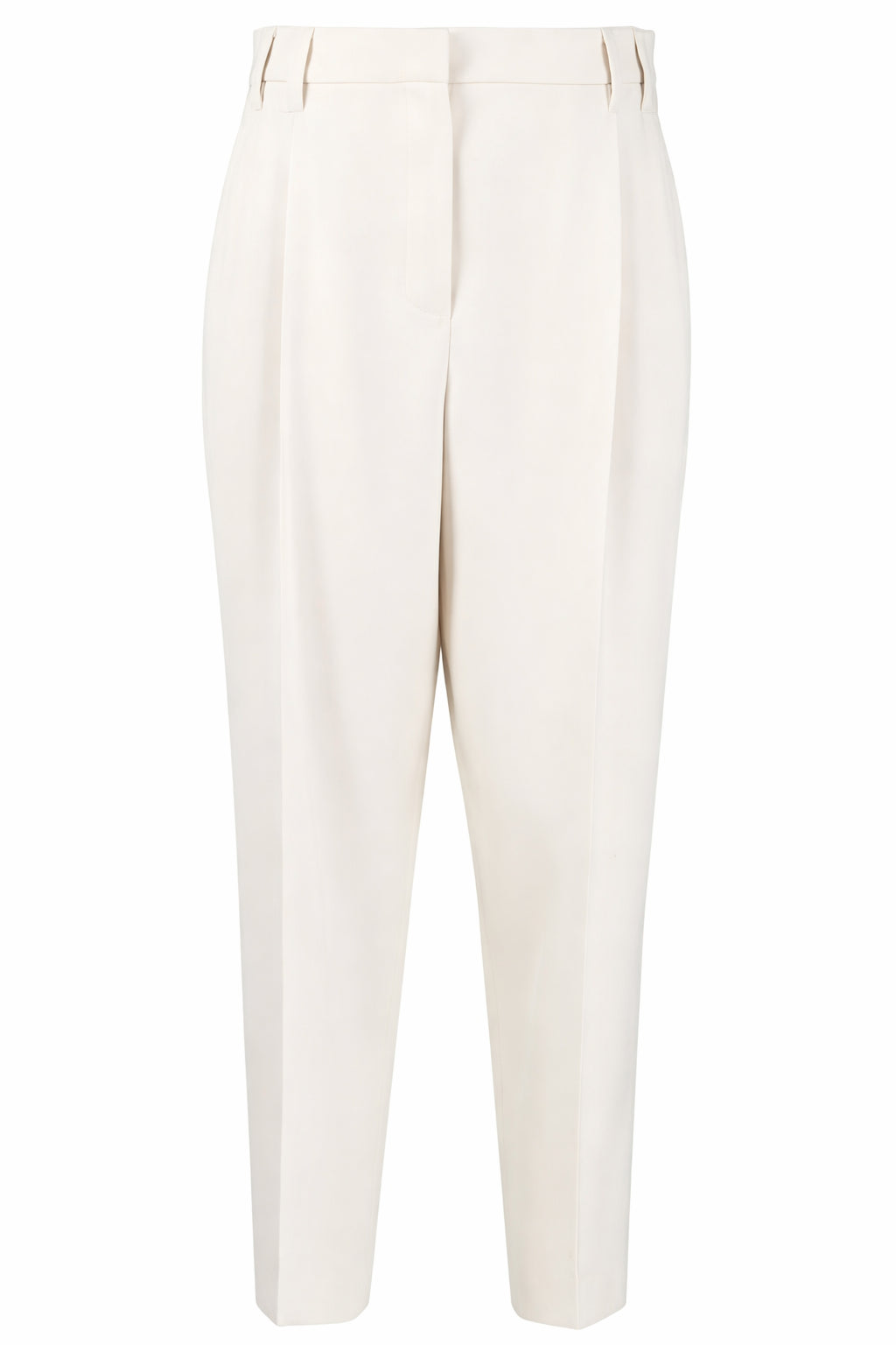BRUNELLO CUCINELLI WOMEN'S MILK WOOL TAILORED TROUSERS
