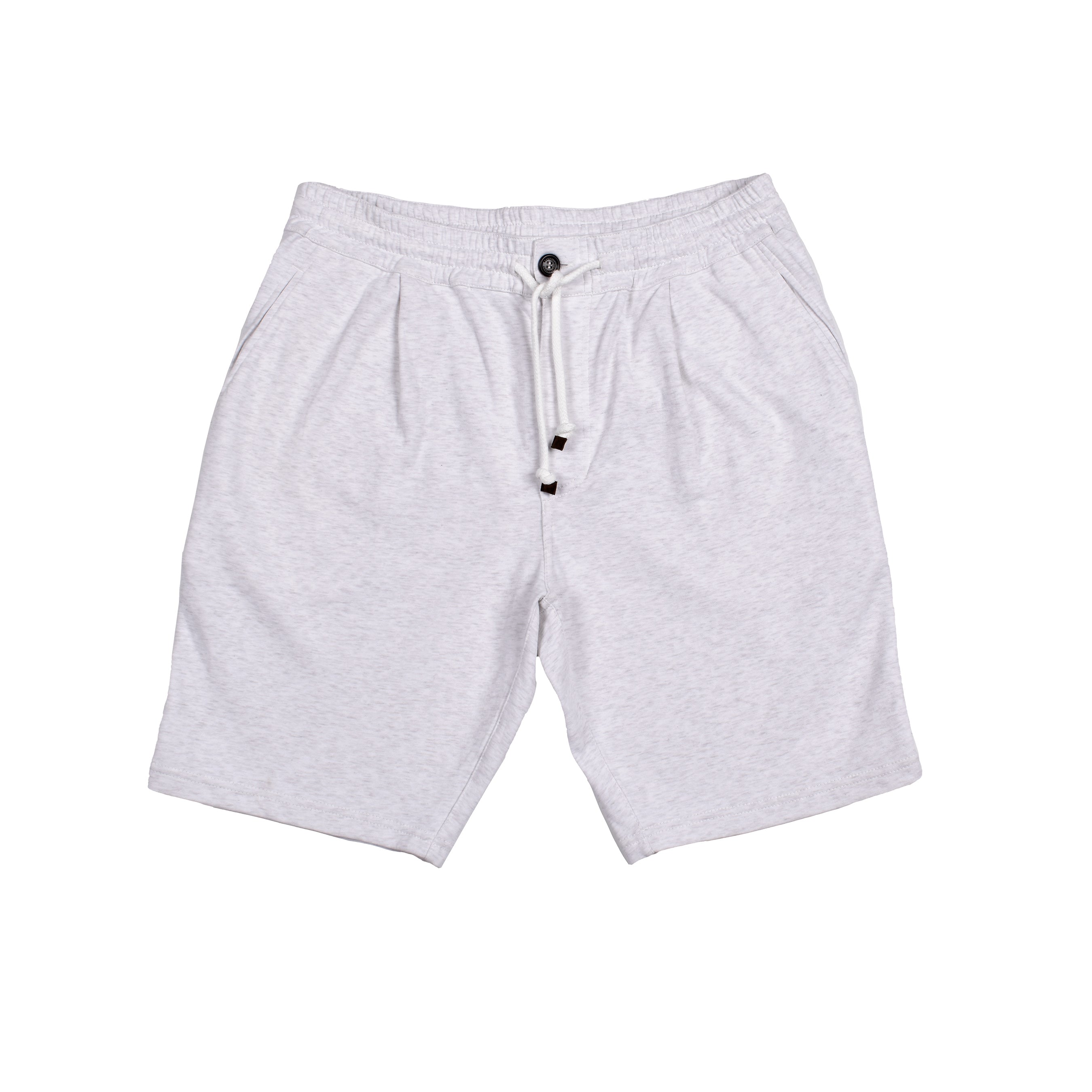 BRUNELLO CUCINELLI MEN'S LIGHT GRAY TAILORED SHORTS