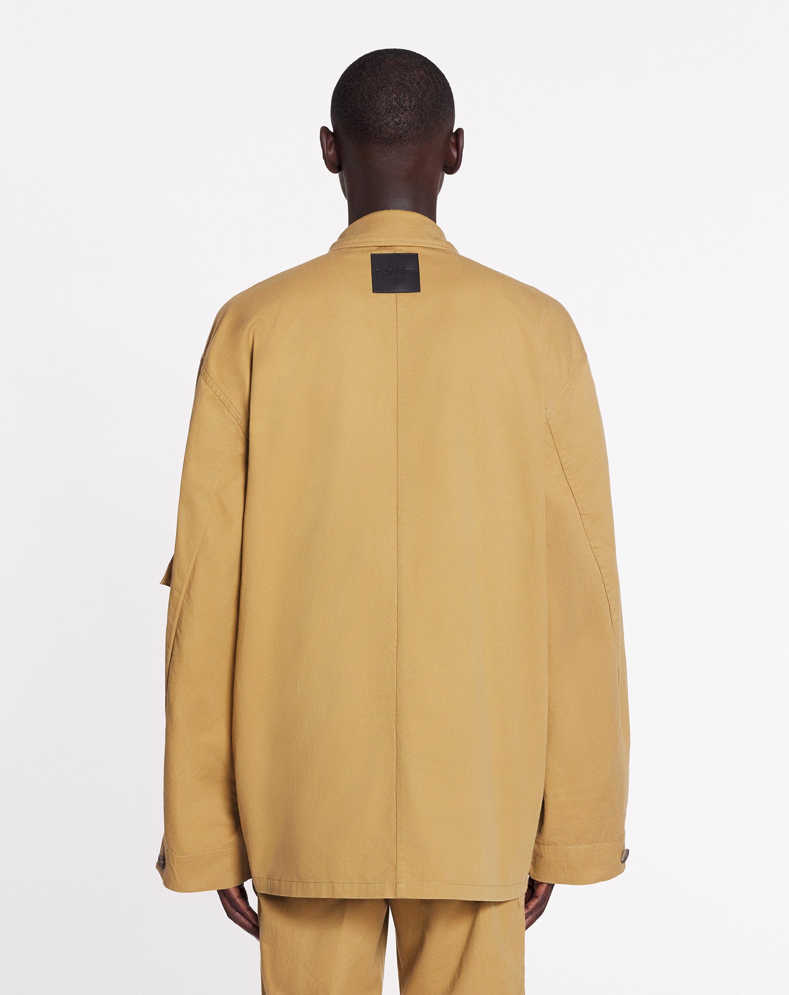 LANVIN MEN'S SABLE COTTON UTILITY JACKET