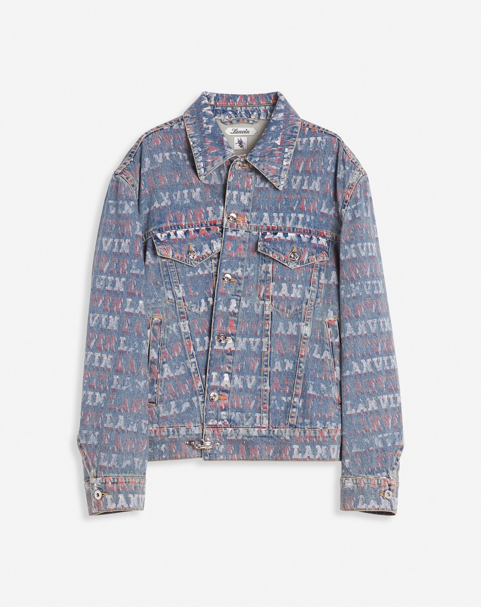 LANVIN UNISEX'S LIGHT BLUE DENIM JACKET WITH LOGO